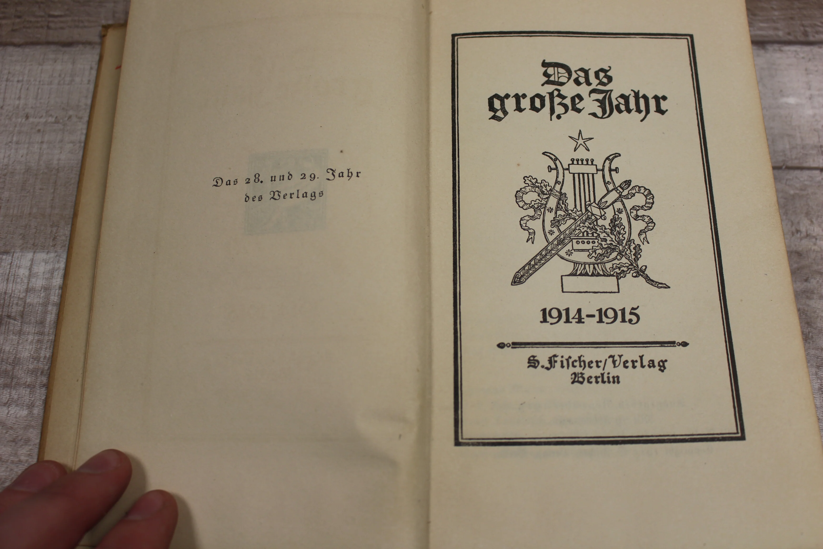 Das Große Jahr - 1914-1915 - S. Fischer / Verlag Berlin - German - Hardback-Used - Image 4
