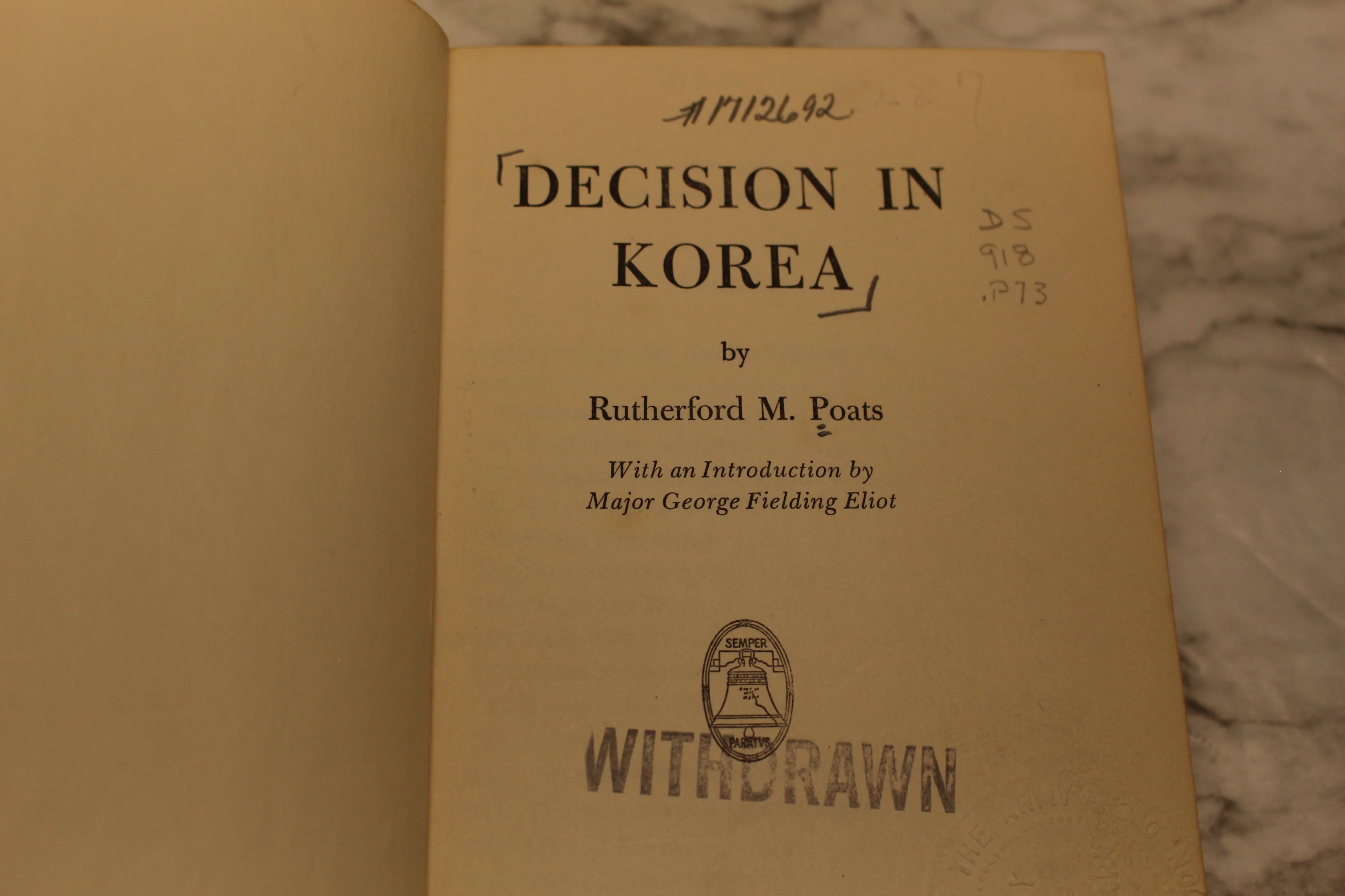 Decision in Korea - Rutherford M. Poats - Hardback - Used - Image 2