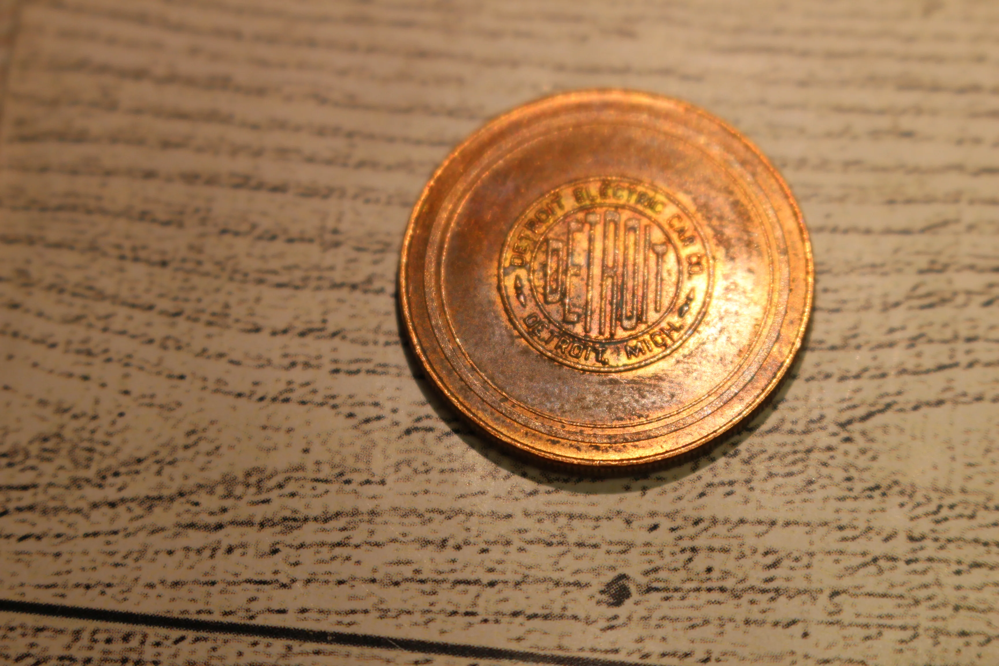 Detroit Electric 1921 Antique Car Collector Coin - Used - Image 5