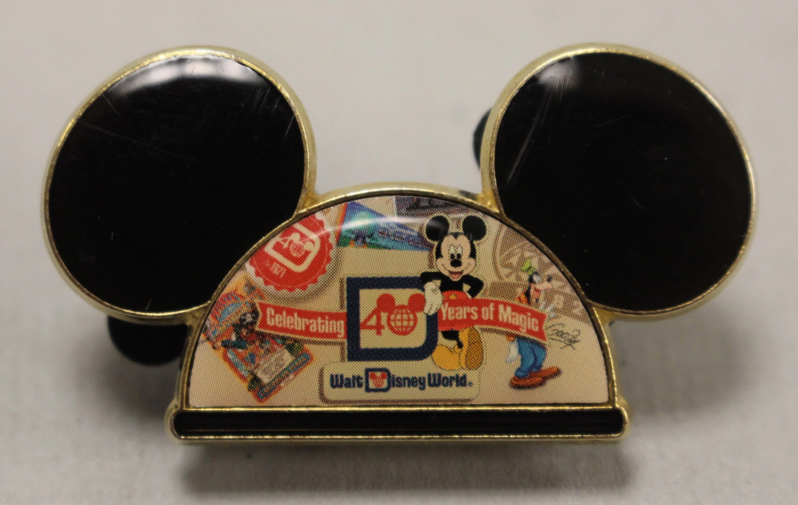Disney 40th Anniversary Micky Mouse Ears Pin - Used