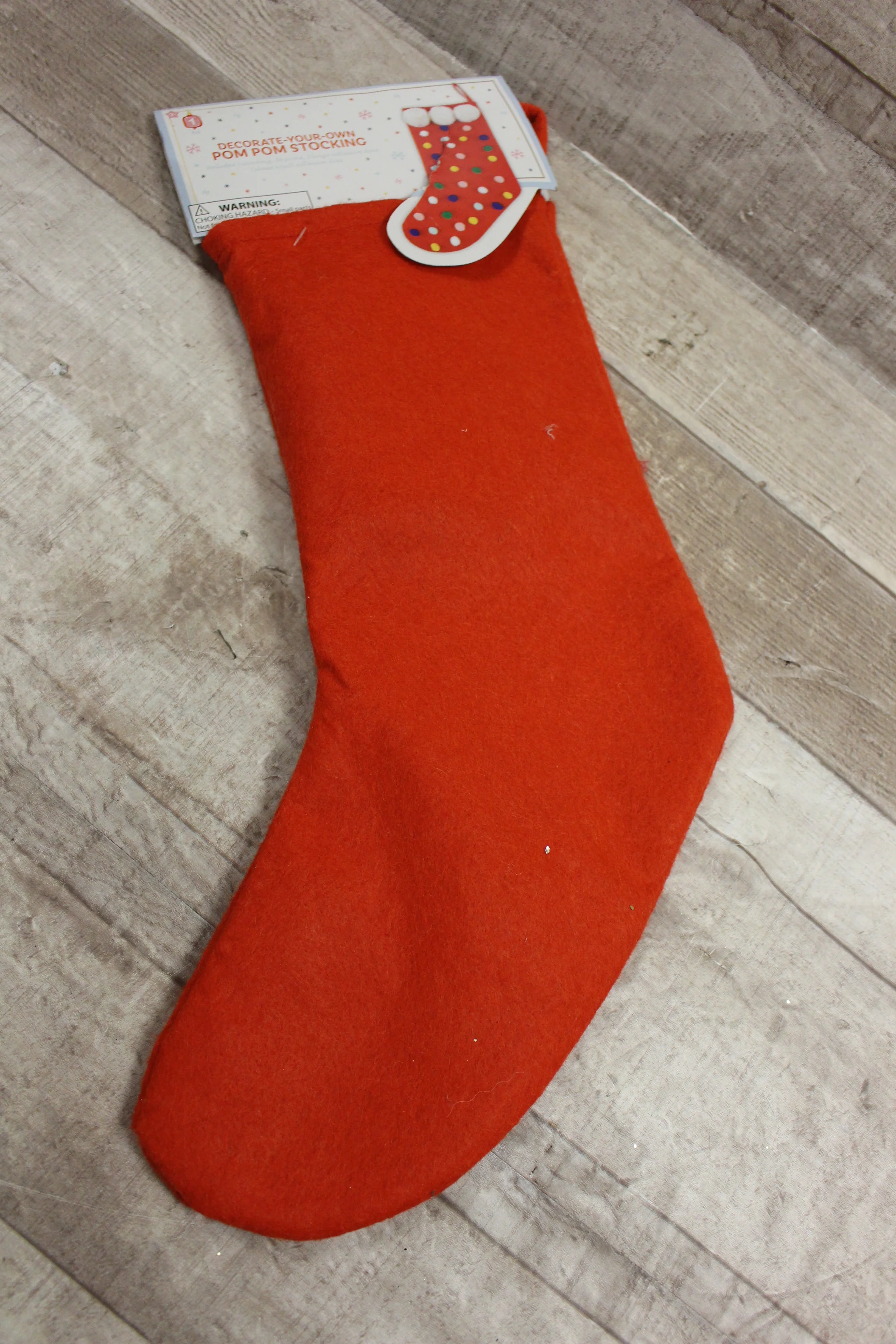 DIY Decorate Your Own Pom Pom Stocking -New