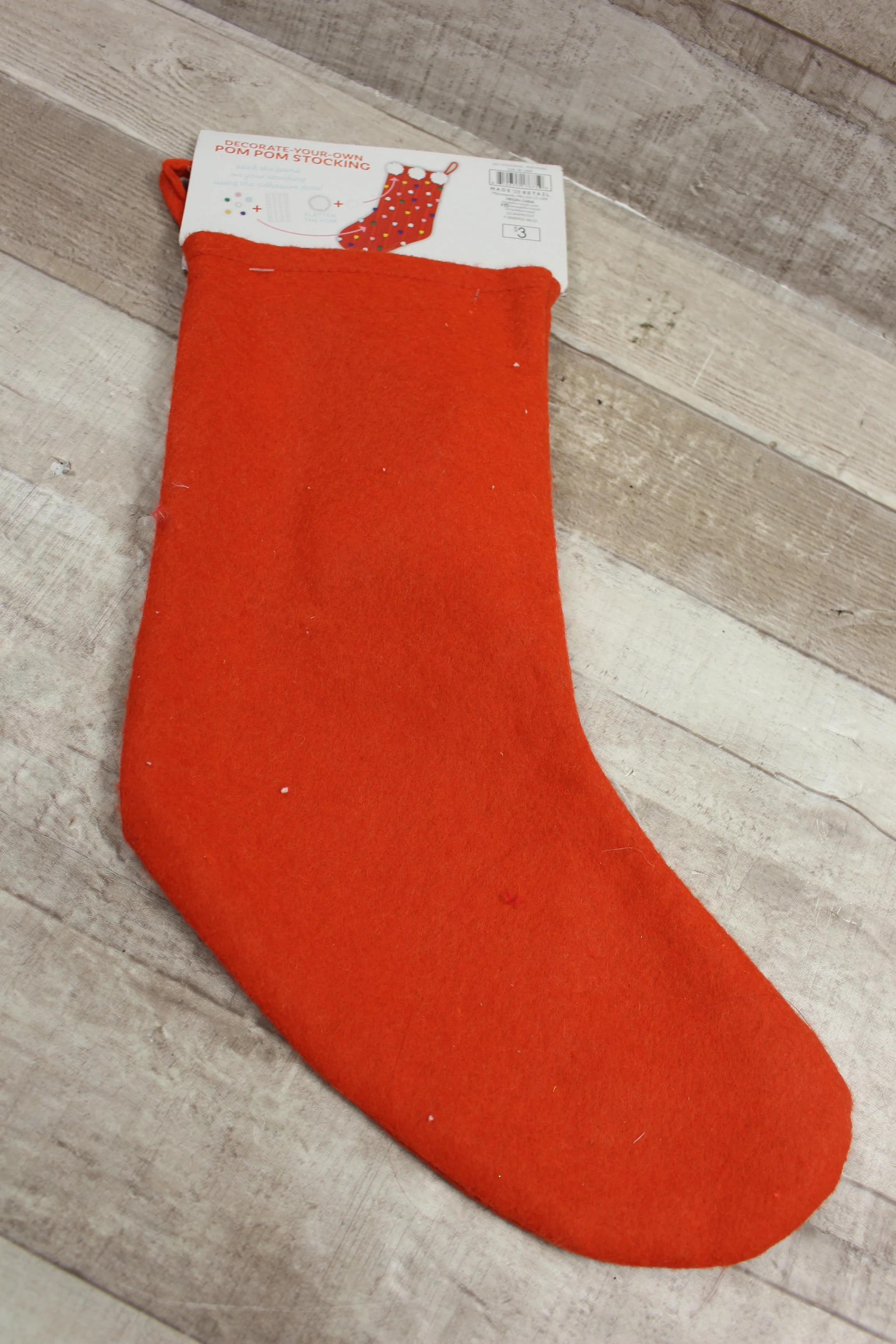 DIY Decorate Your Own Pom Pom Stocking -New - Image 2
