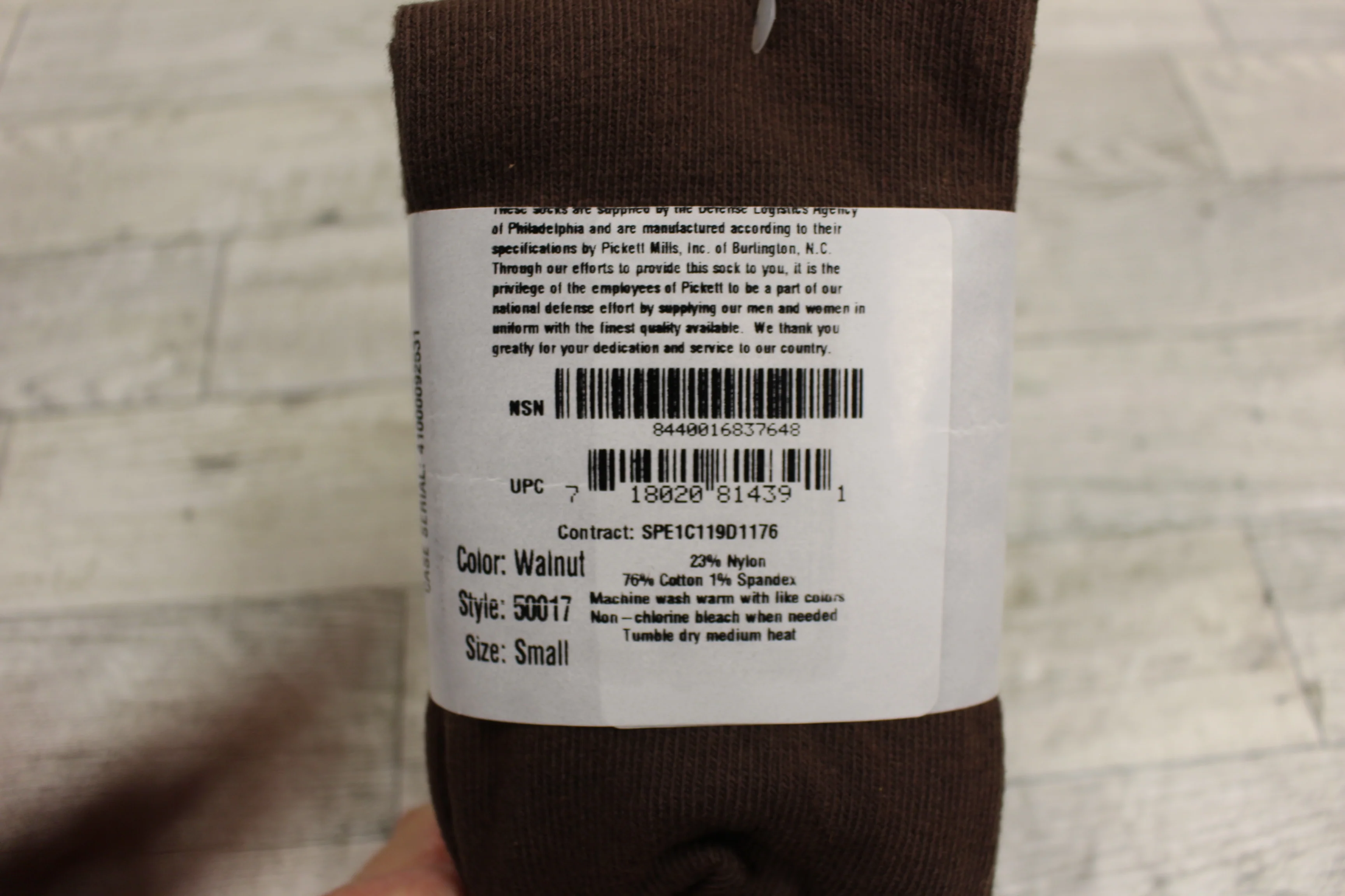 DLA Troop Support Brown Military Boot Socks - Small - 2 pack - New - Image 2