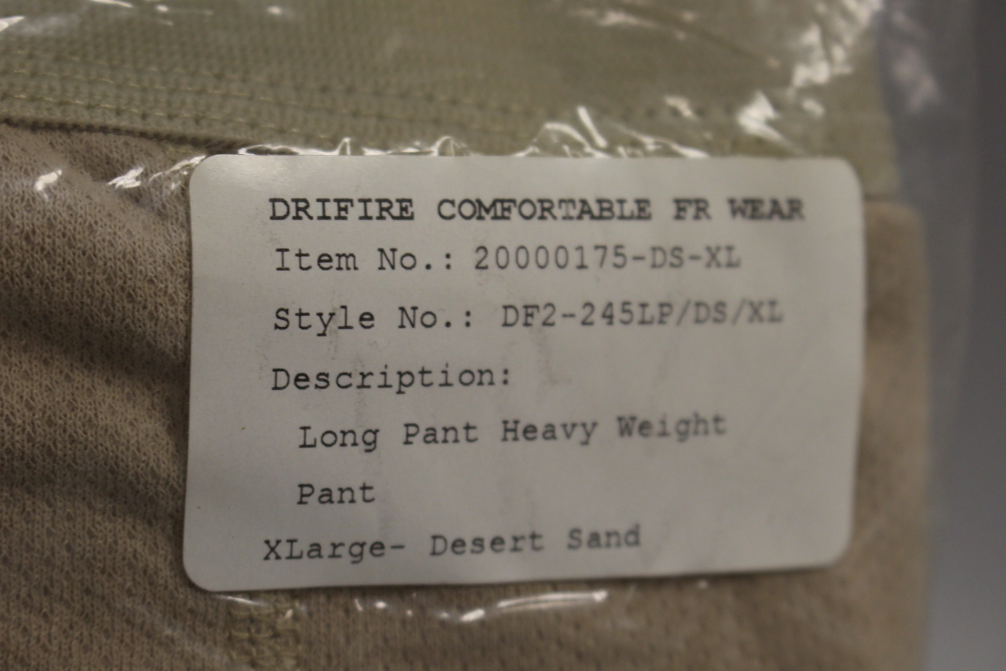 DriFire Heavyweight Long Pants - Desert Sand - Size: XL - New (175) - Image 2
