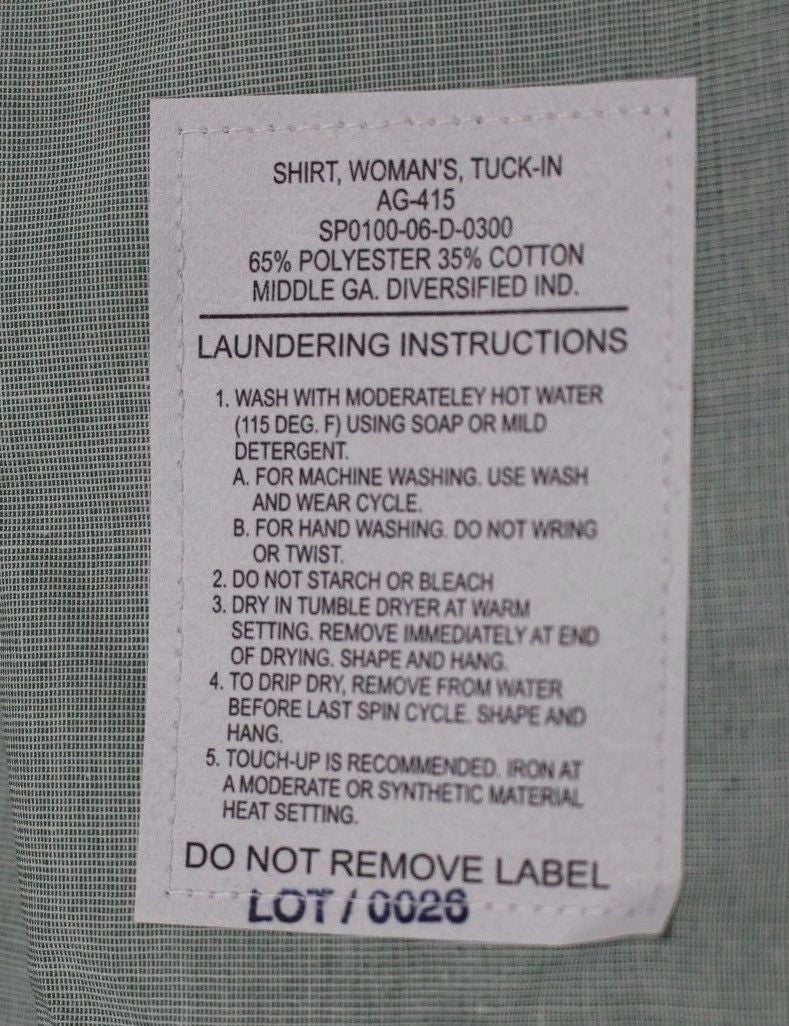 DSCP US Army Woman's Shirt, NSN 8410-01-414-7118, Size: 18R, New! - Image 4