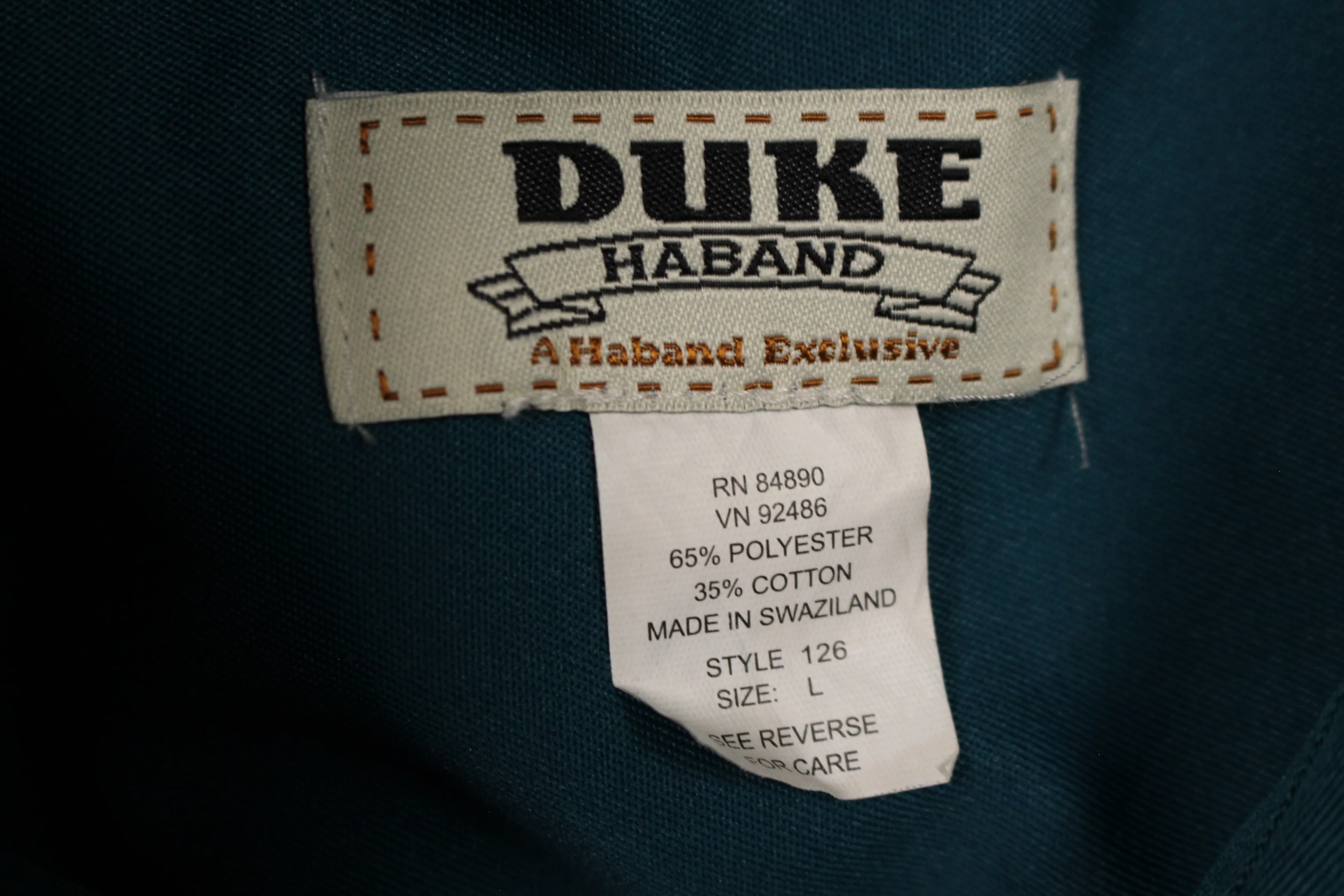 Duke Haband Men's Button Up Dress Shirt Size Large - Jade Green - Used - Image 3
