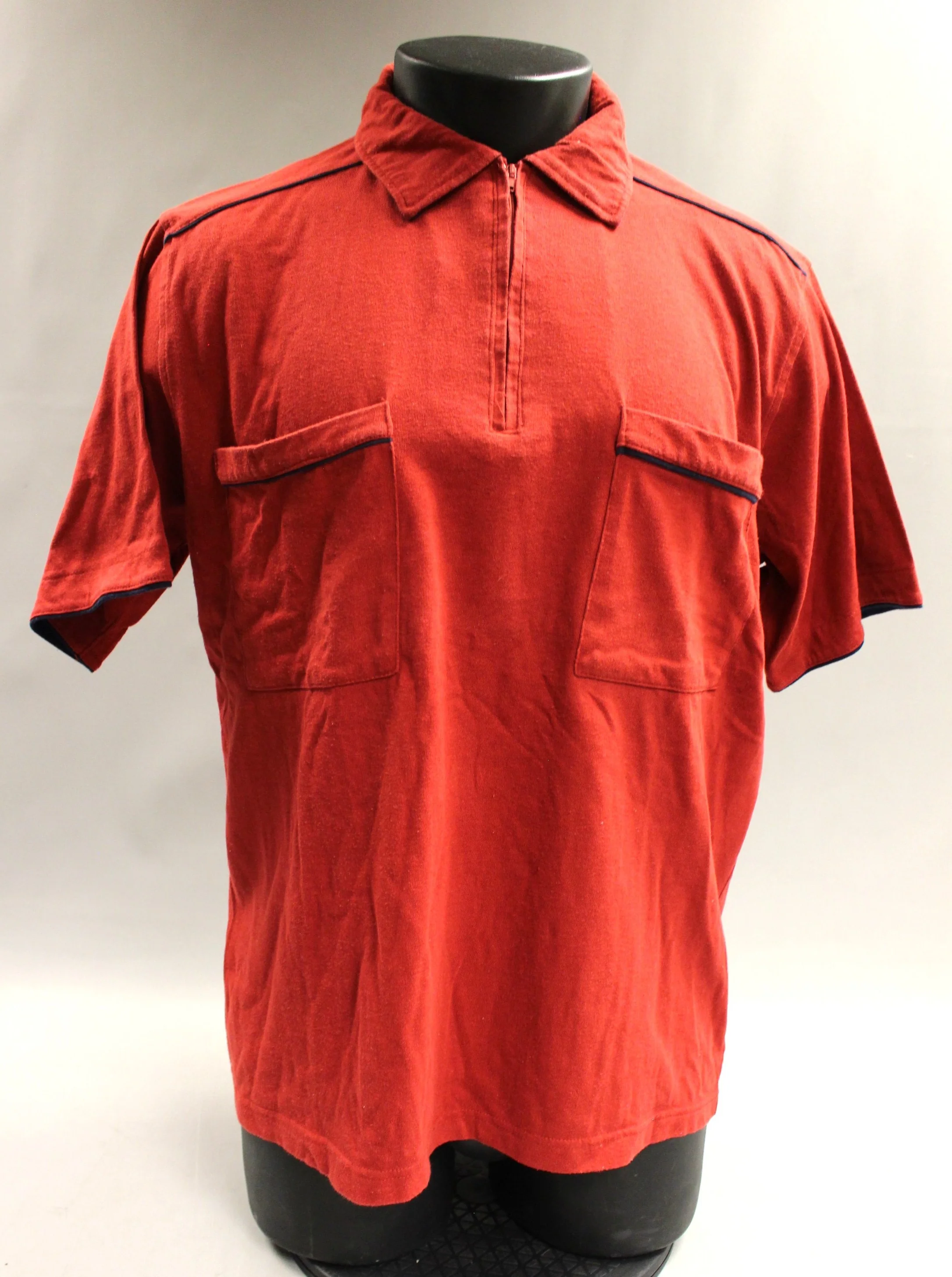 Duke Haband Quarter Zip Short Sleeve Polo - Large - Choose Color - Used - Image 2