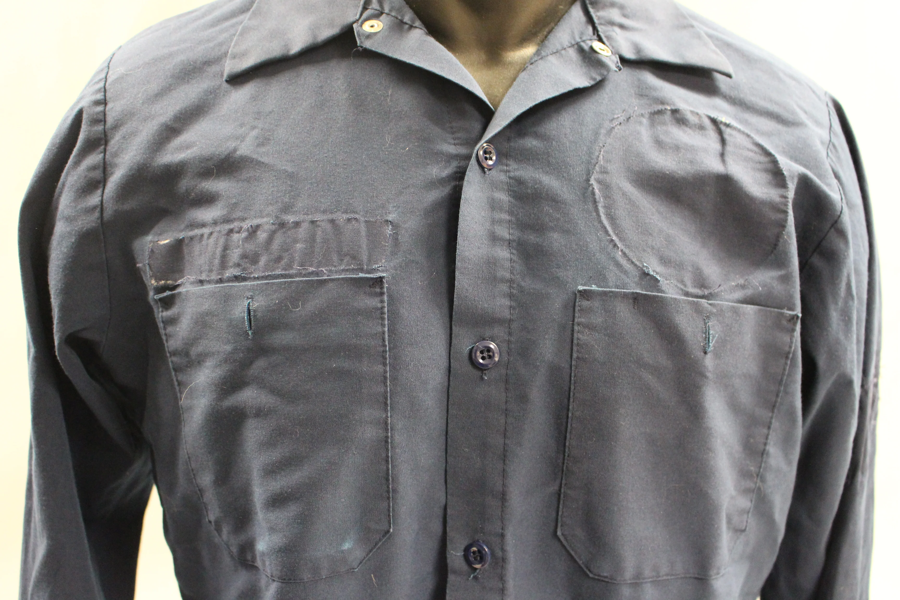Durable Press Long Sleeve Work Shirt - Size Medium - Blue - Used - Image 5
