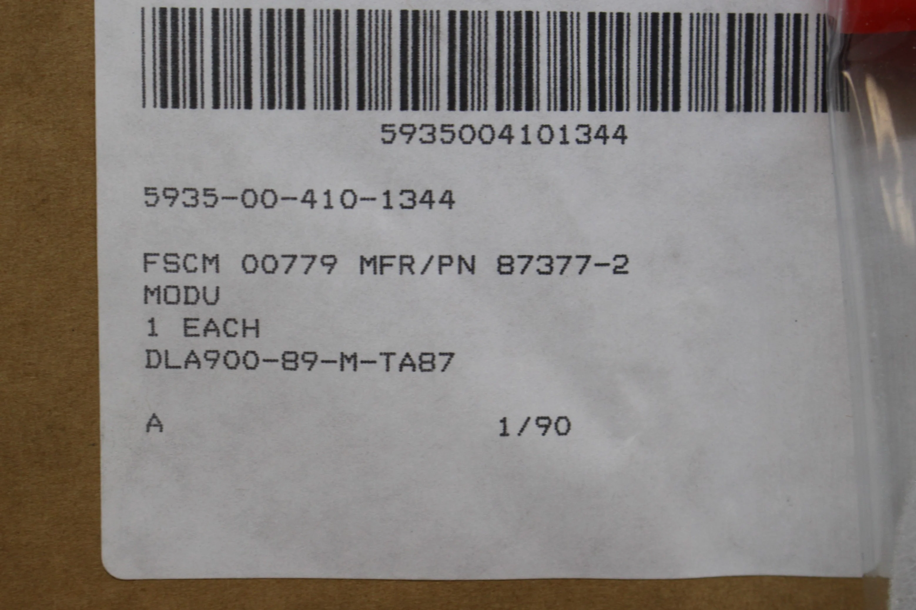 Electrical Receptacle Connector - 5935-00-410-1344 - 87377-2 - New - Image 3