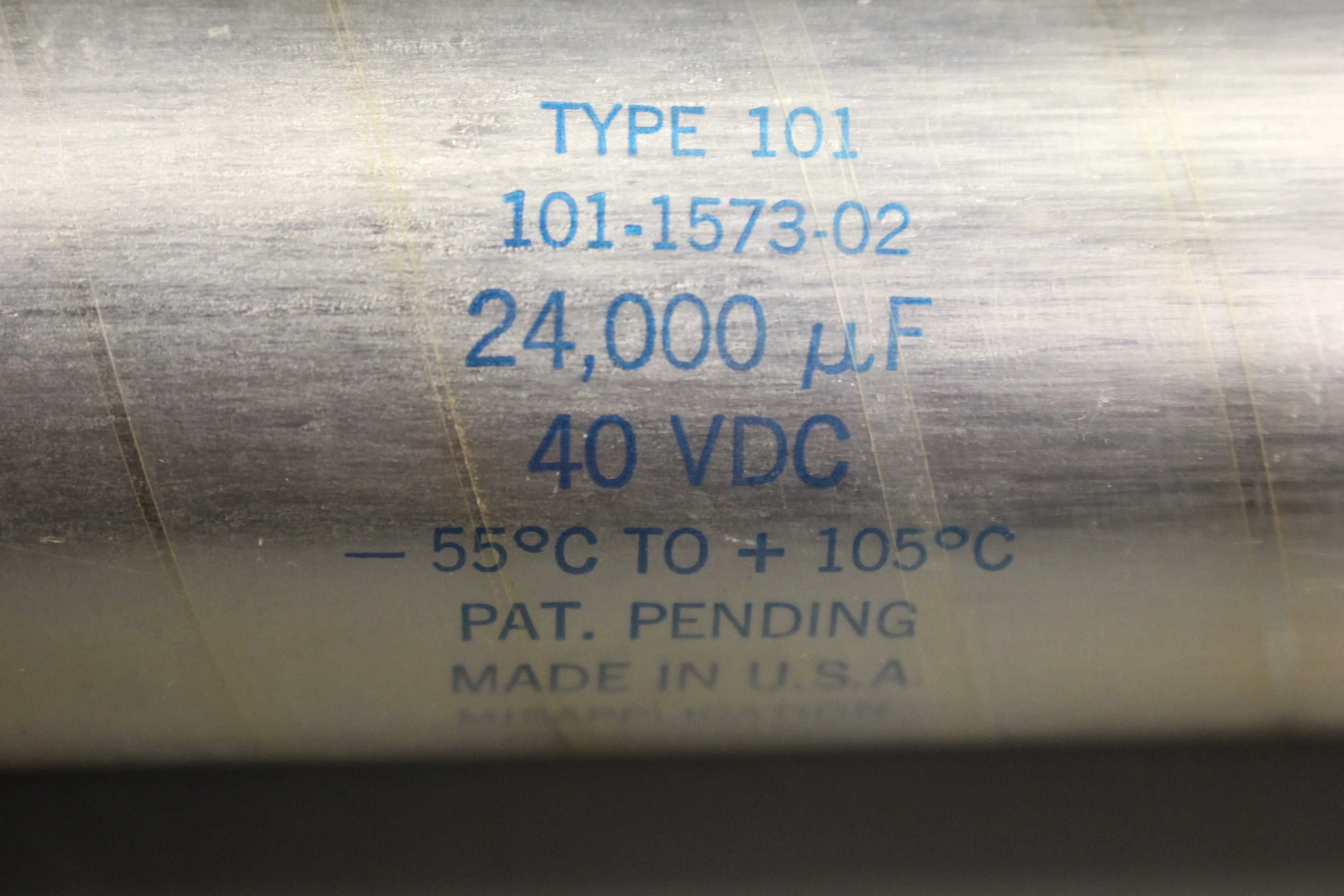 Electrolytic Fixed Capacitor, 101243U040BF2A, 77C717442P011, Silver, New - Image 3