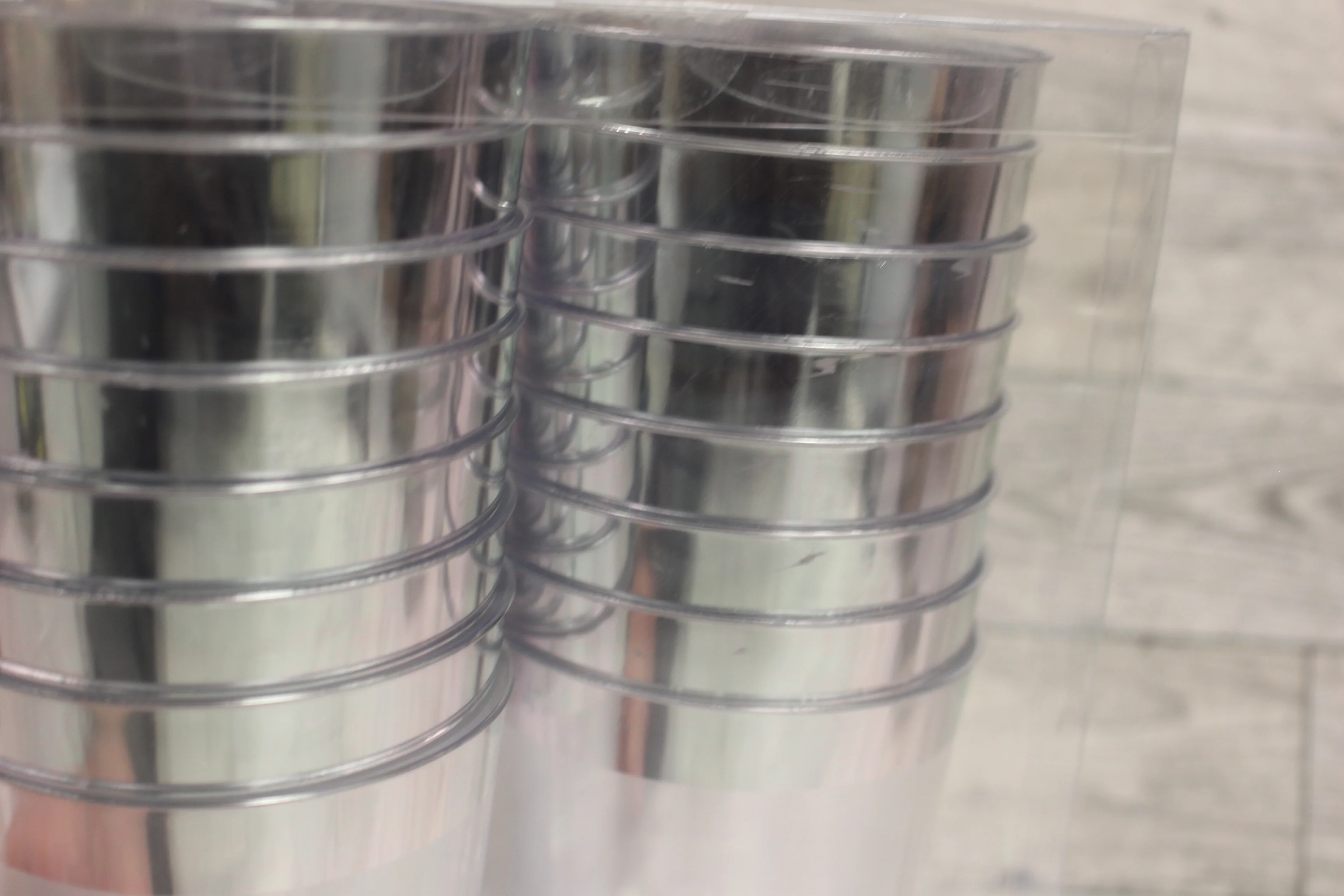 Elegant Clear with Silver Trim Premium Plastic 16oz. Tumblers - New - Image 7
