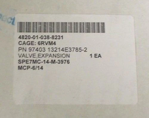 Emerson Expansion Valve, NSN 4820-01-038-8231, P/N 13214E3785, NEW! - Image 5