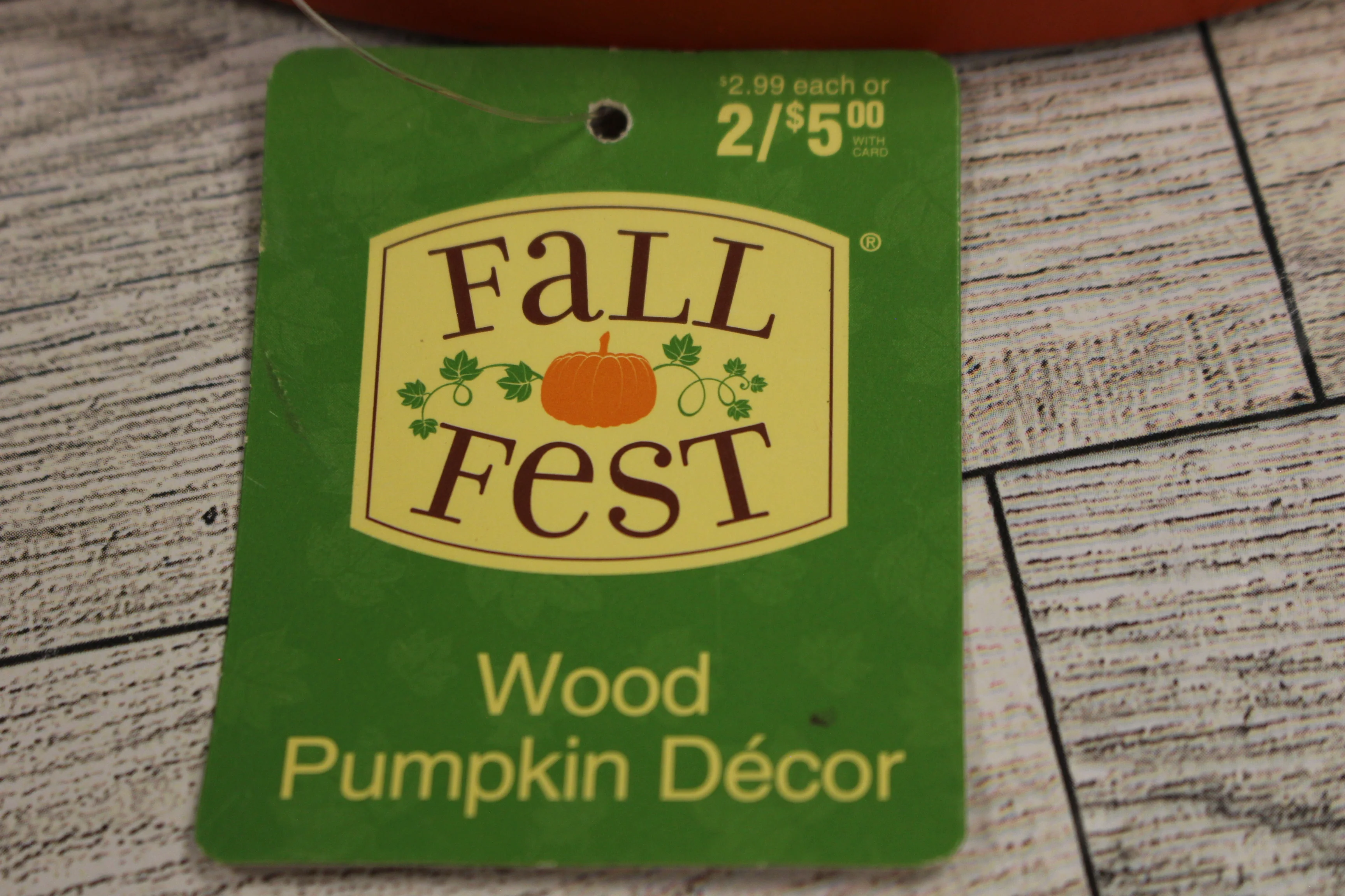 Fall Fest Wooden "Welcome" Pumpkin Wall Decor - New - Image 5