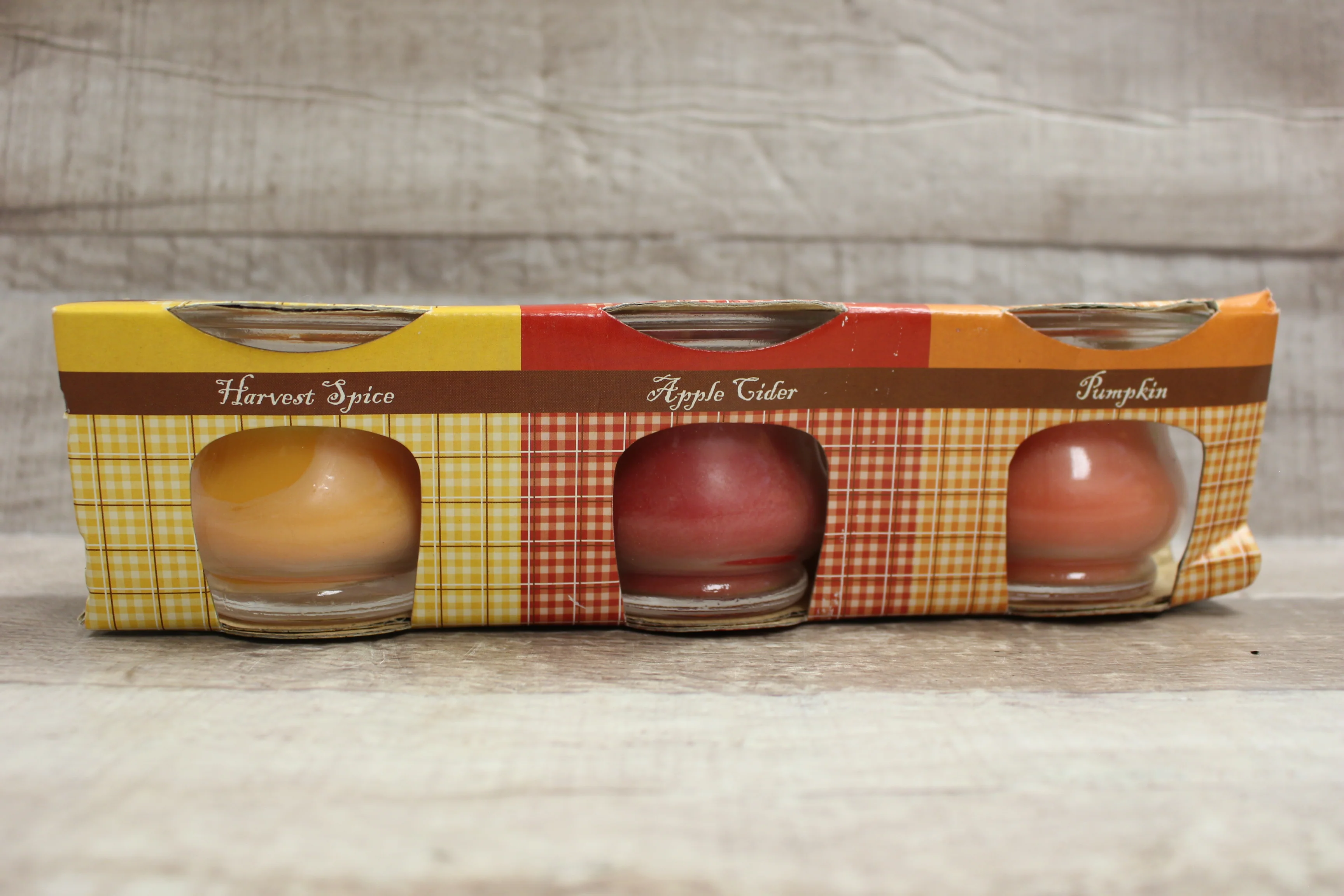 Fall Scented 2.5 Oz Candle Harvest Spice Apple Cider Pumpkin 3-Pack -New