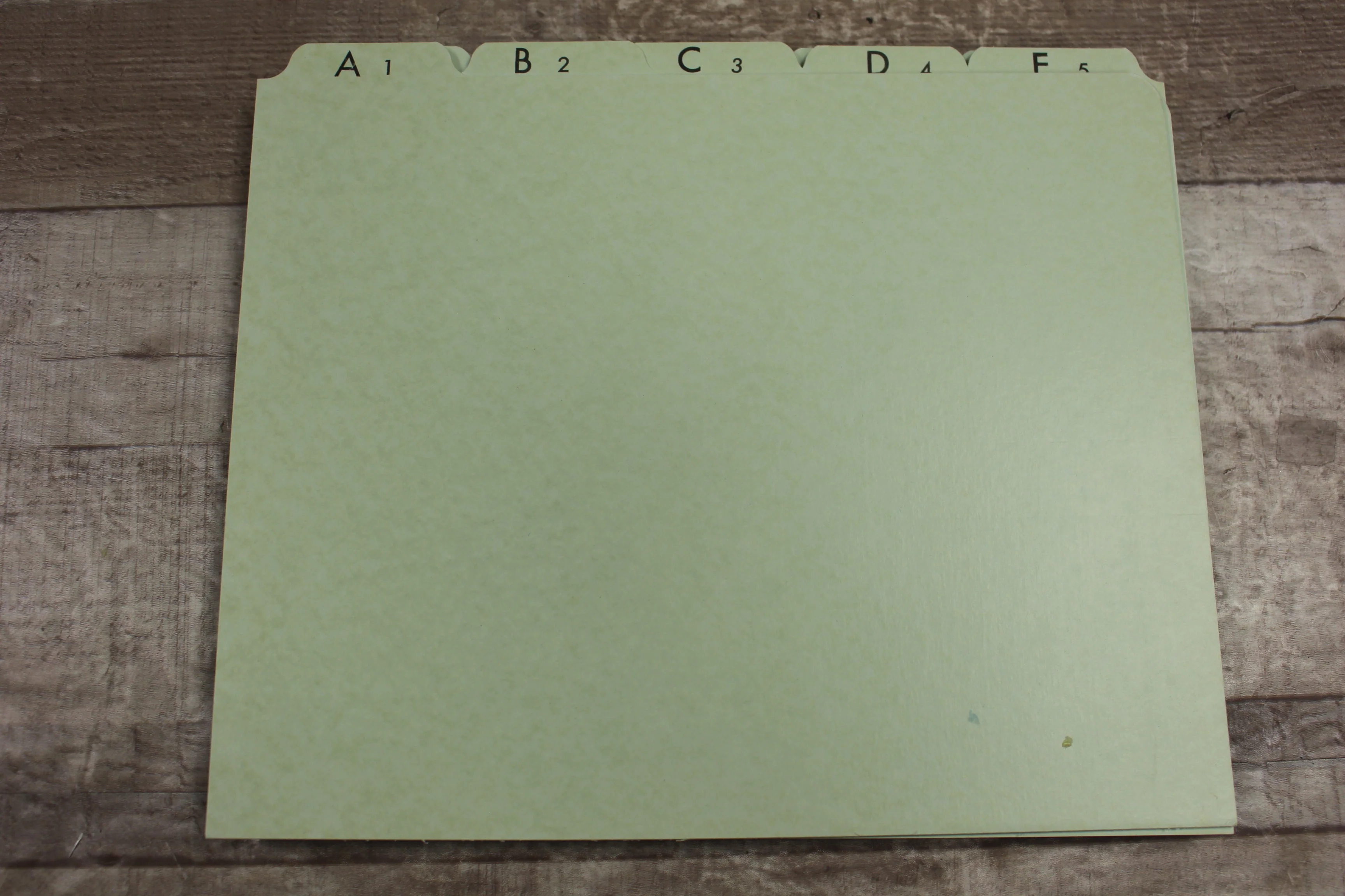 File Form Folder 2 Letter Card Set 7530-00-989-0698 -New