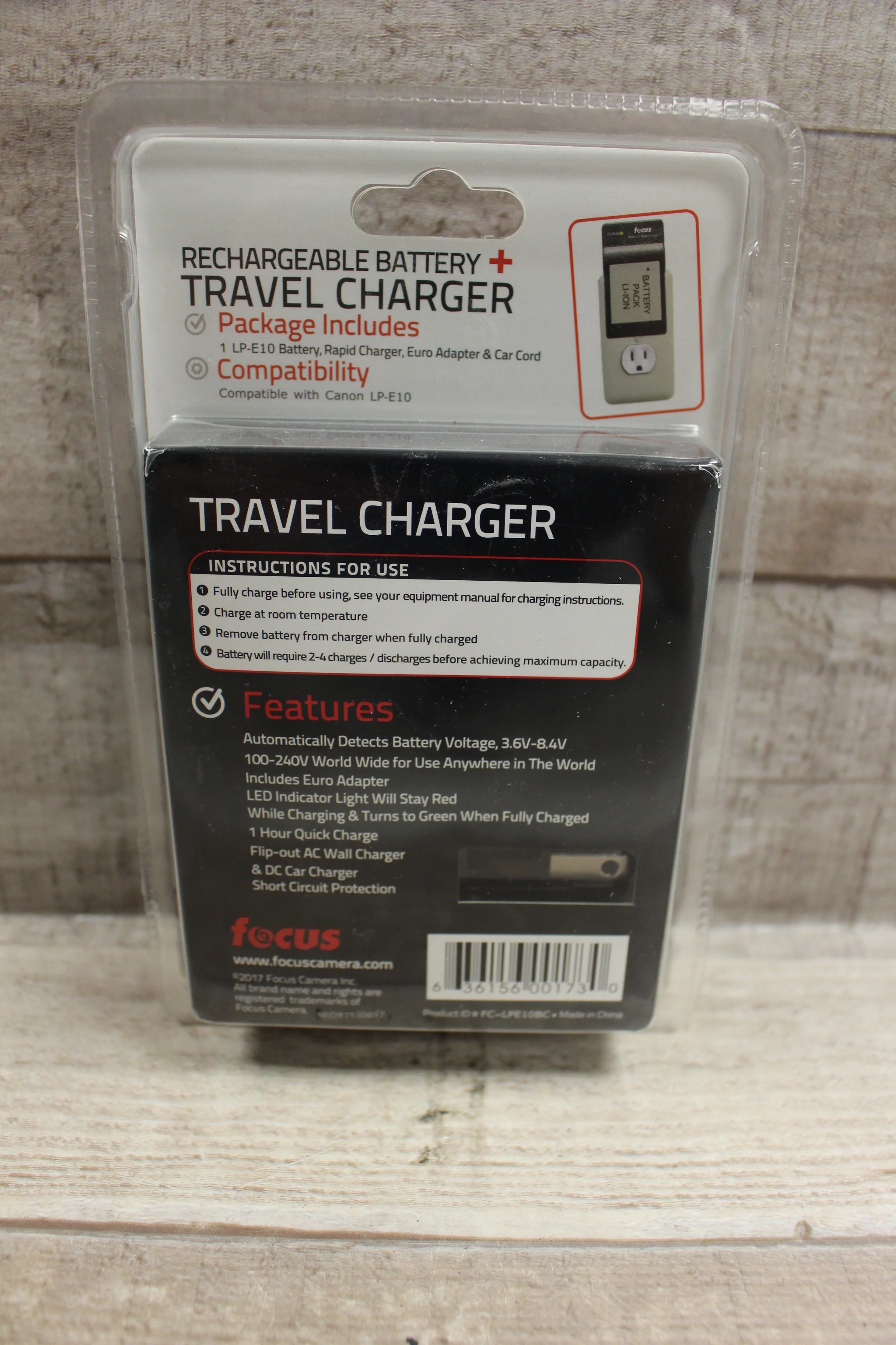 Focus Rechargable Battery and Travel Charger -New - Image 2