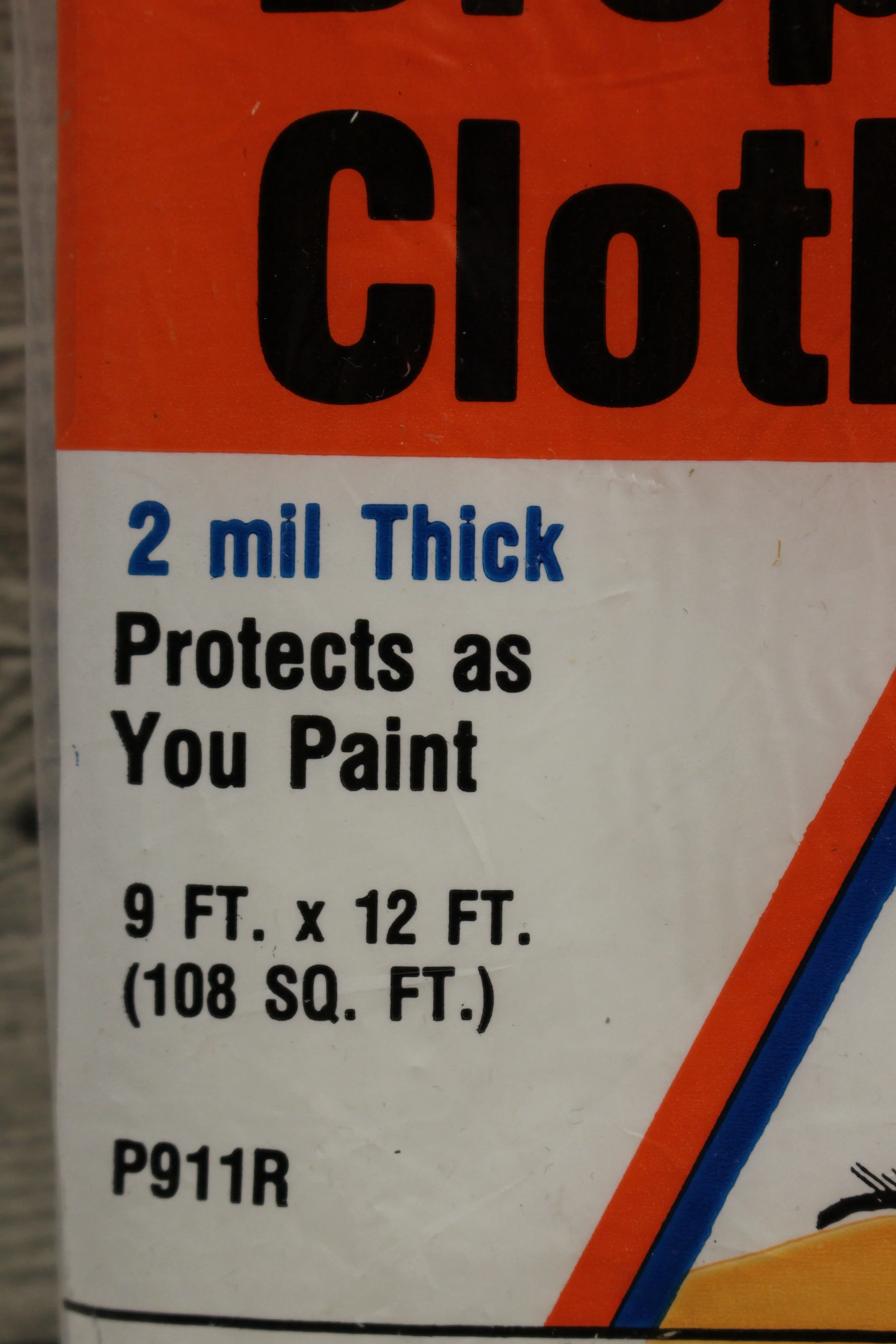 Frost King Clear Plastic Drop Cloth - 9' x 12' - New - Image 2