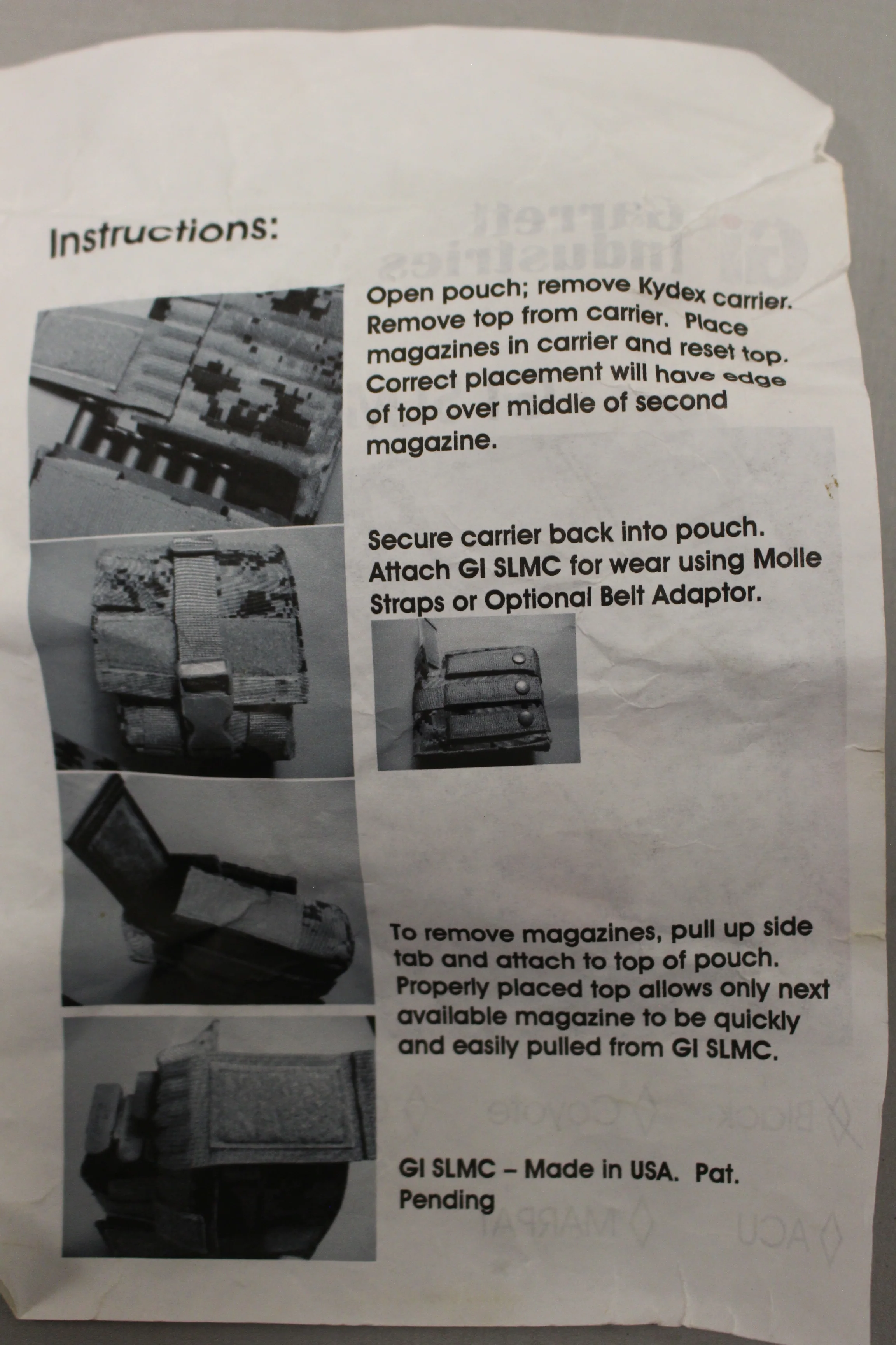 Garrett Industries GI SLMC Spring Loaded Pistol Magazine Carrier Pouch - New - Image 5
