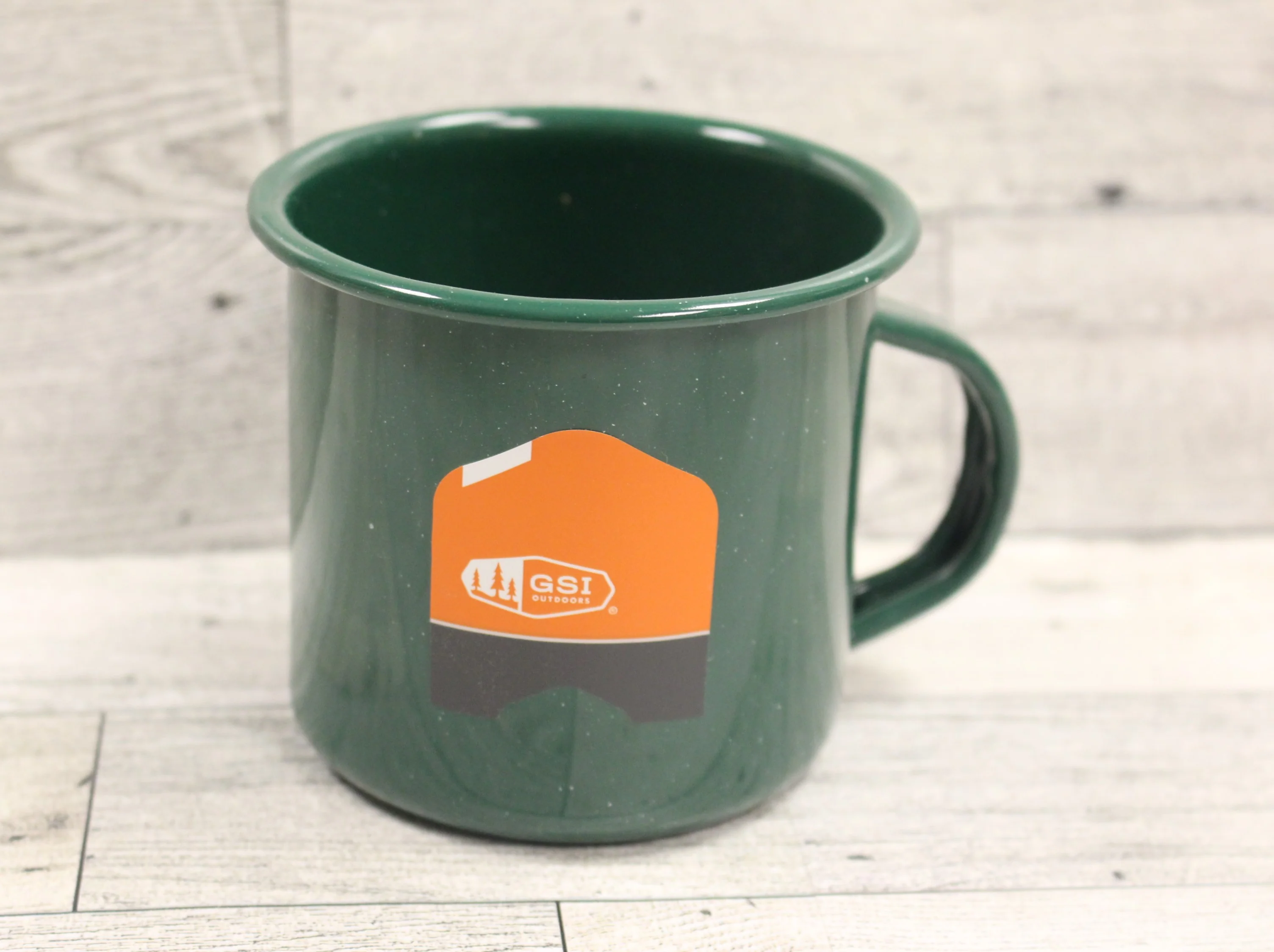GSI Outdoors Baked Enamel Camping Mug Coffee Cup - Green - New