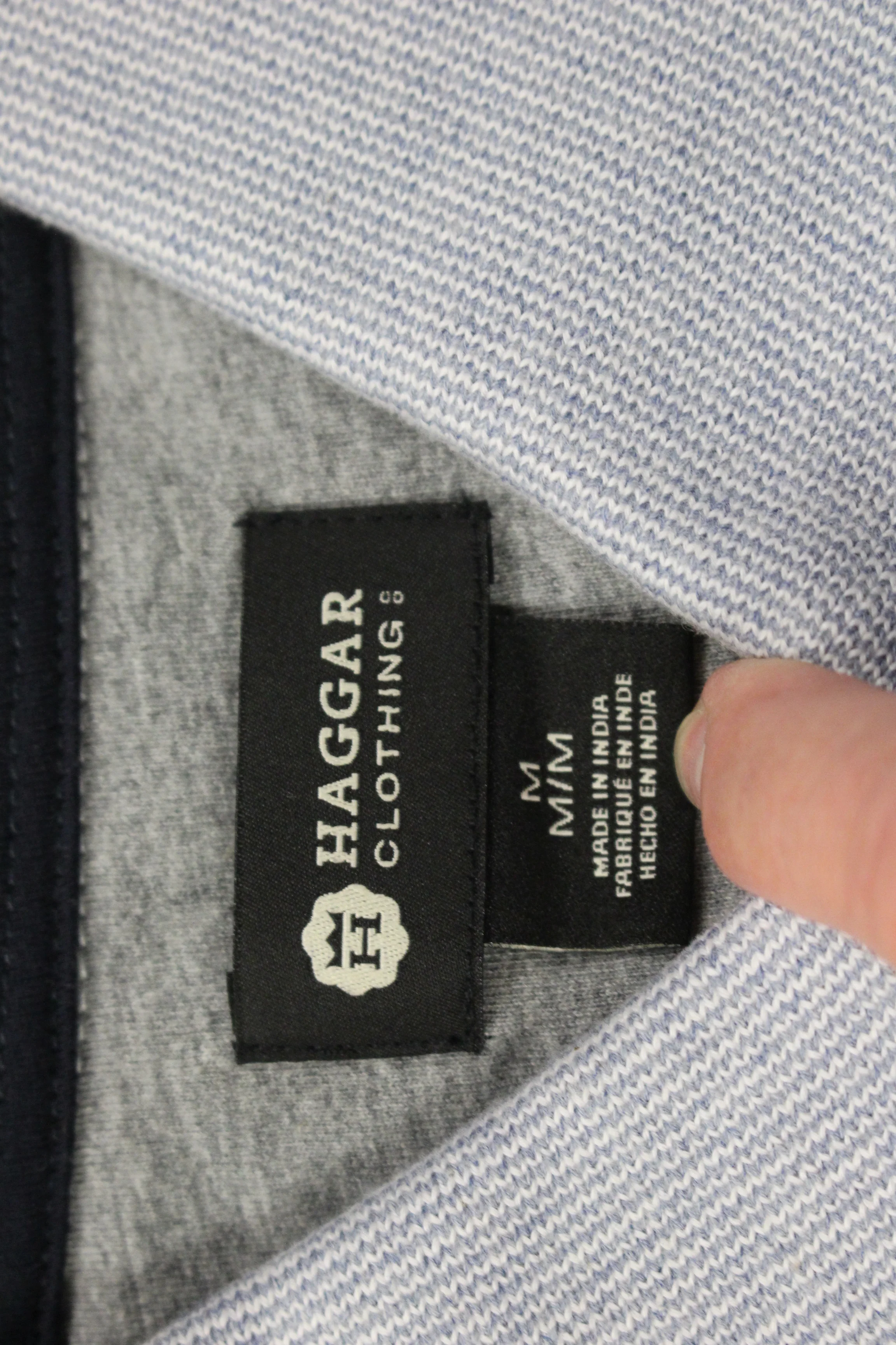 Haggar Clothing C18 Birdseye Polo, Gray, Medium, Used - Image 3