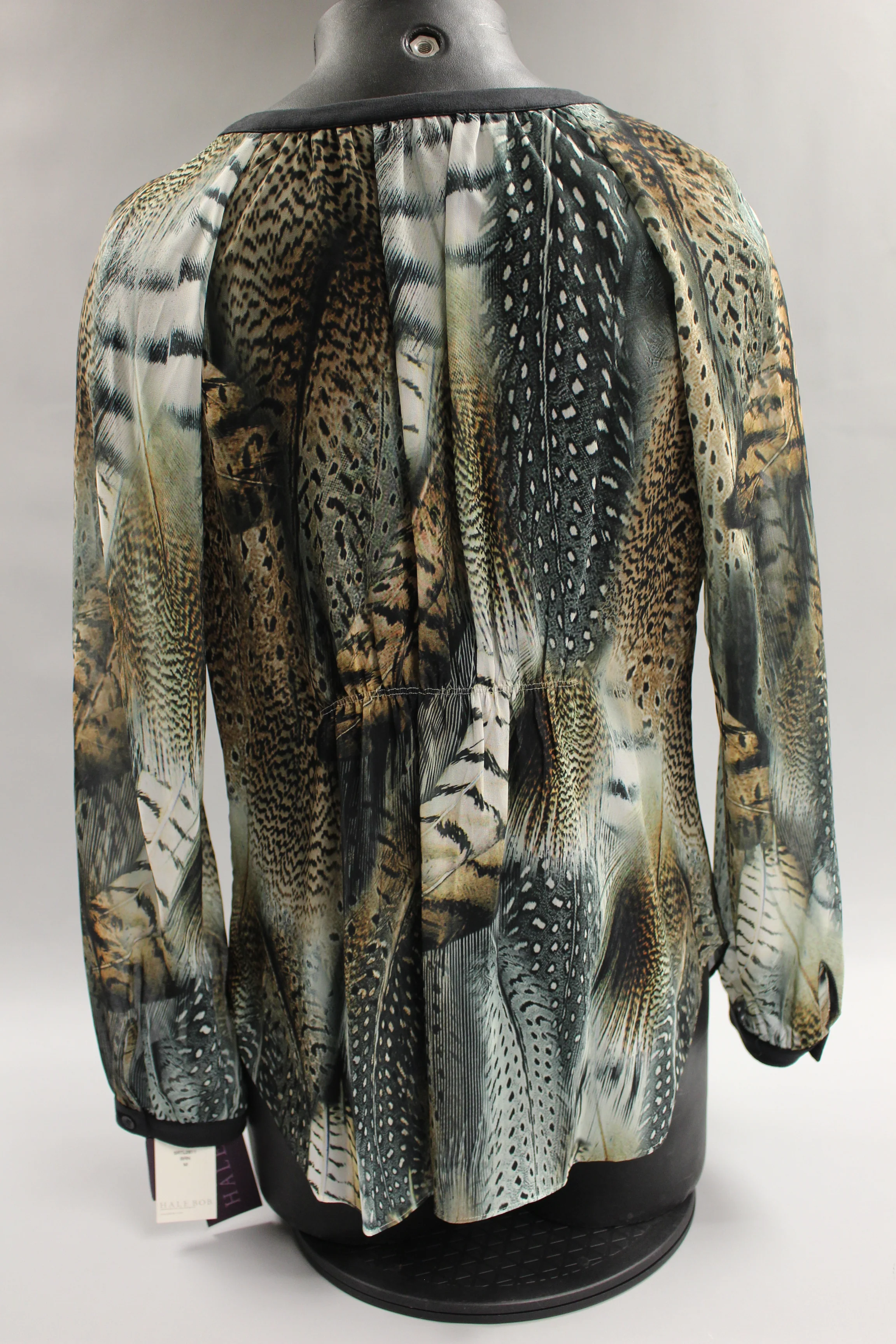Hale Bob Women's Animal Print Long Sleeve Blouse - Size: Medium - New - Image 2