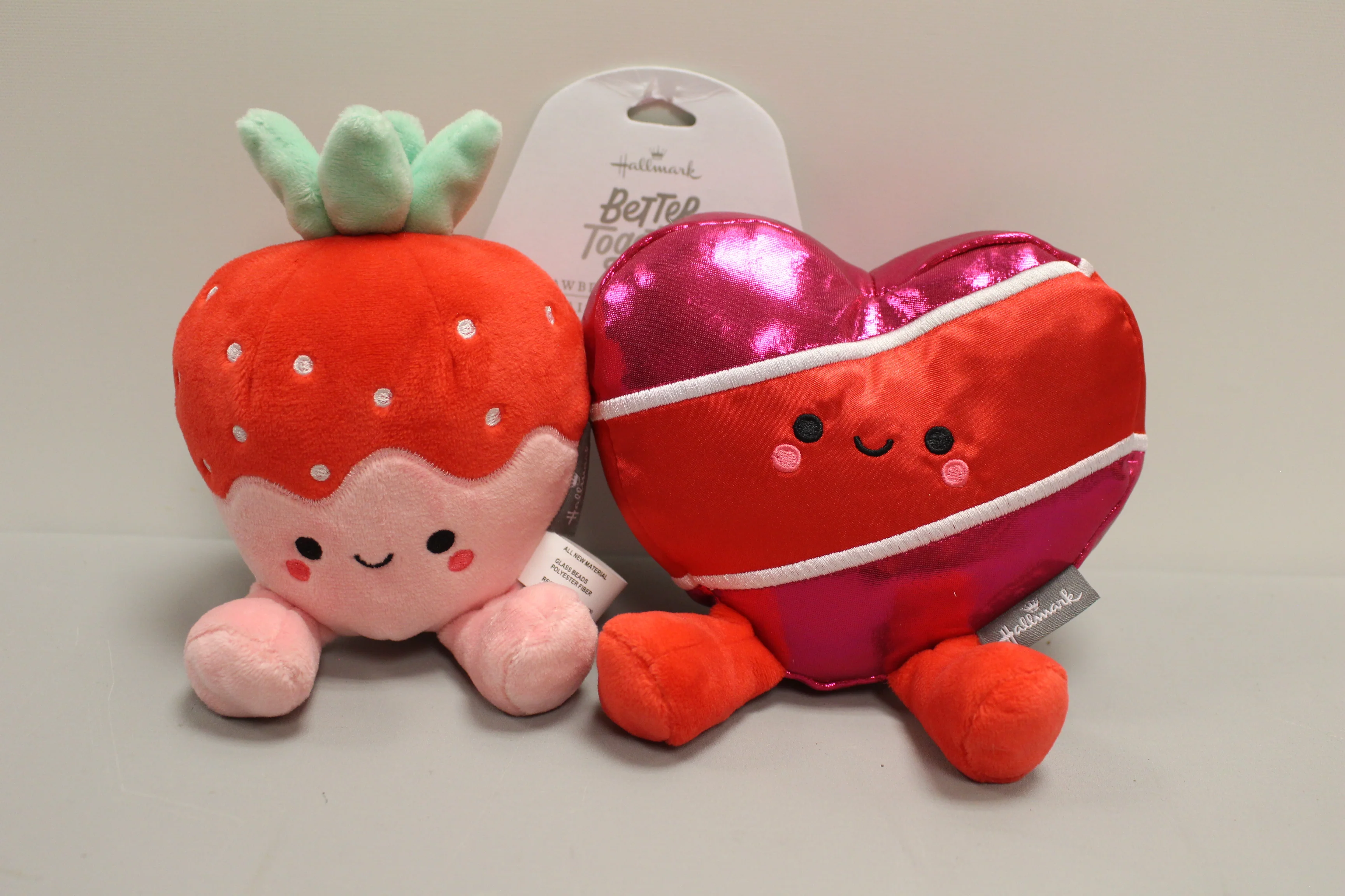 Hallmark Better Together Strawberry & Chocolates Magnetic Plush Animals - New