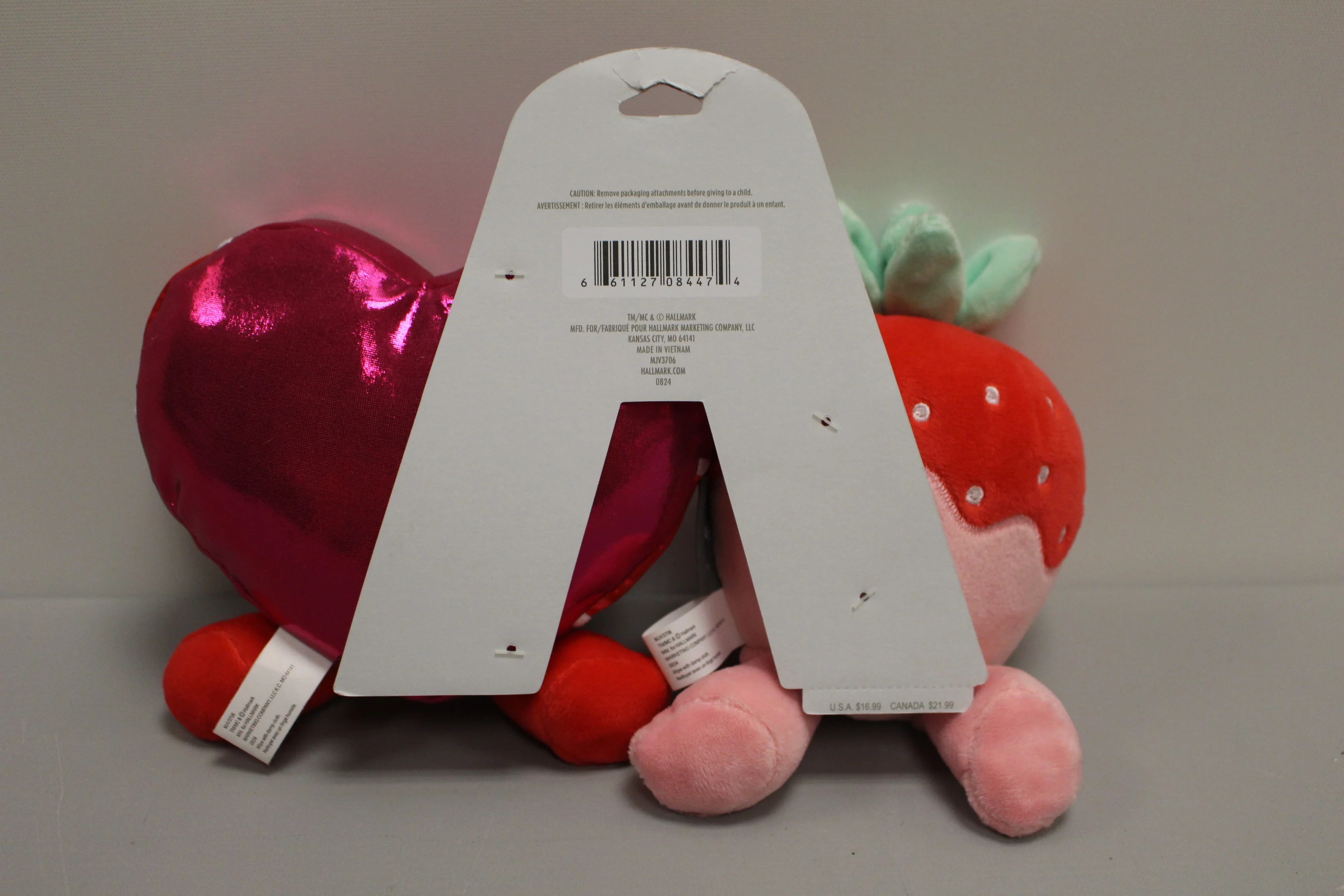 Hallmark Better Together Strawberry & Chocolates Magnetic Plush Animals - New - Image 2