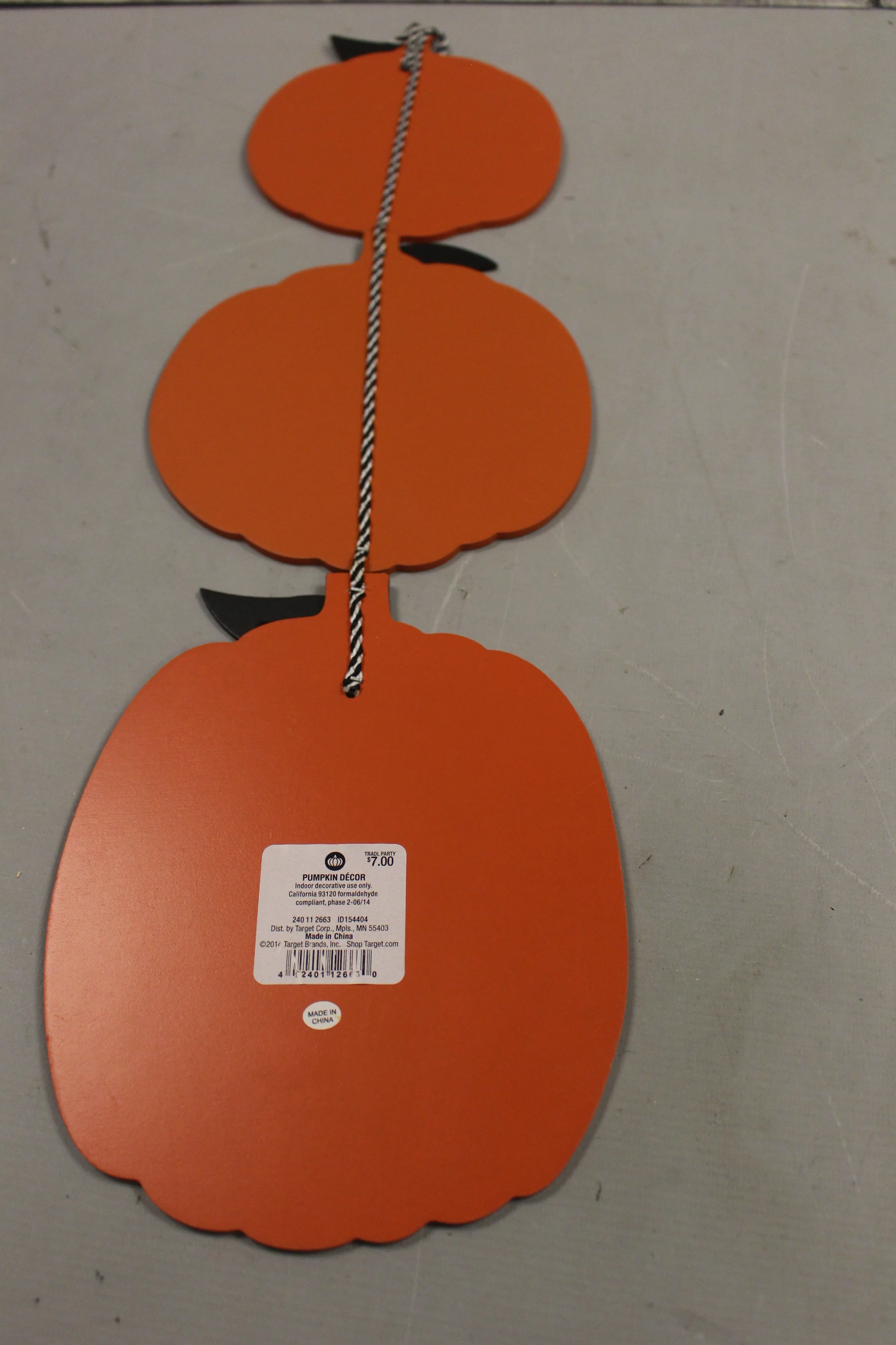 Halloween Tri-Pumpkin Decor/Wall Hanging -New - Image 2