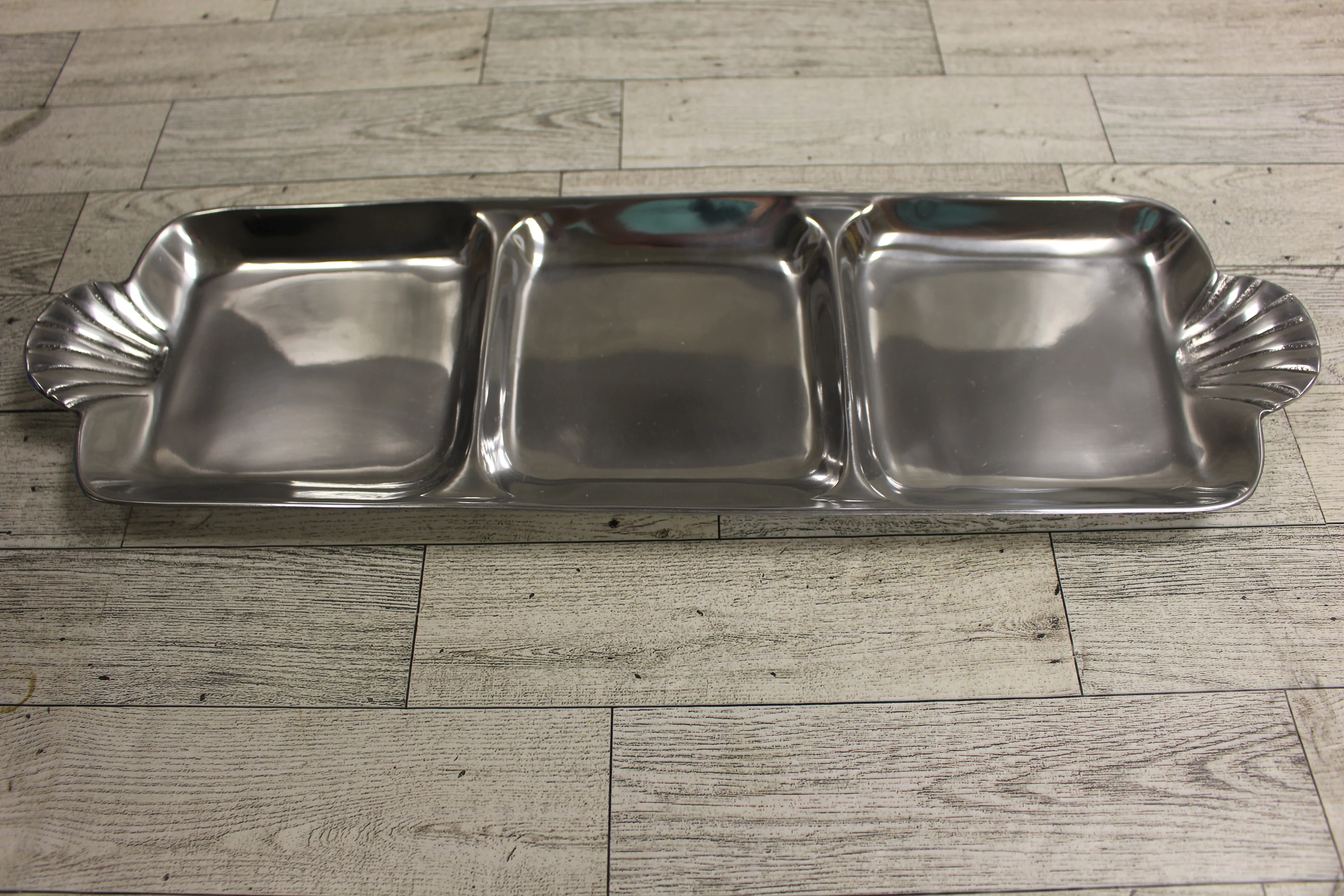 Handmade Peltrina Serving Platter Tray Dish - 3 Sections - 80-7047 - Used - Image 2