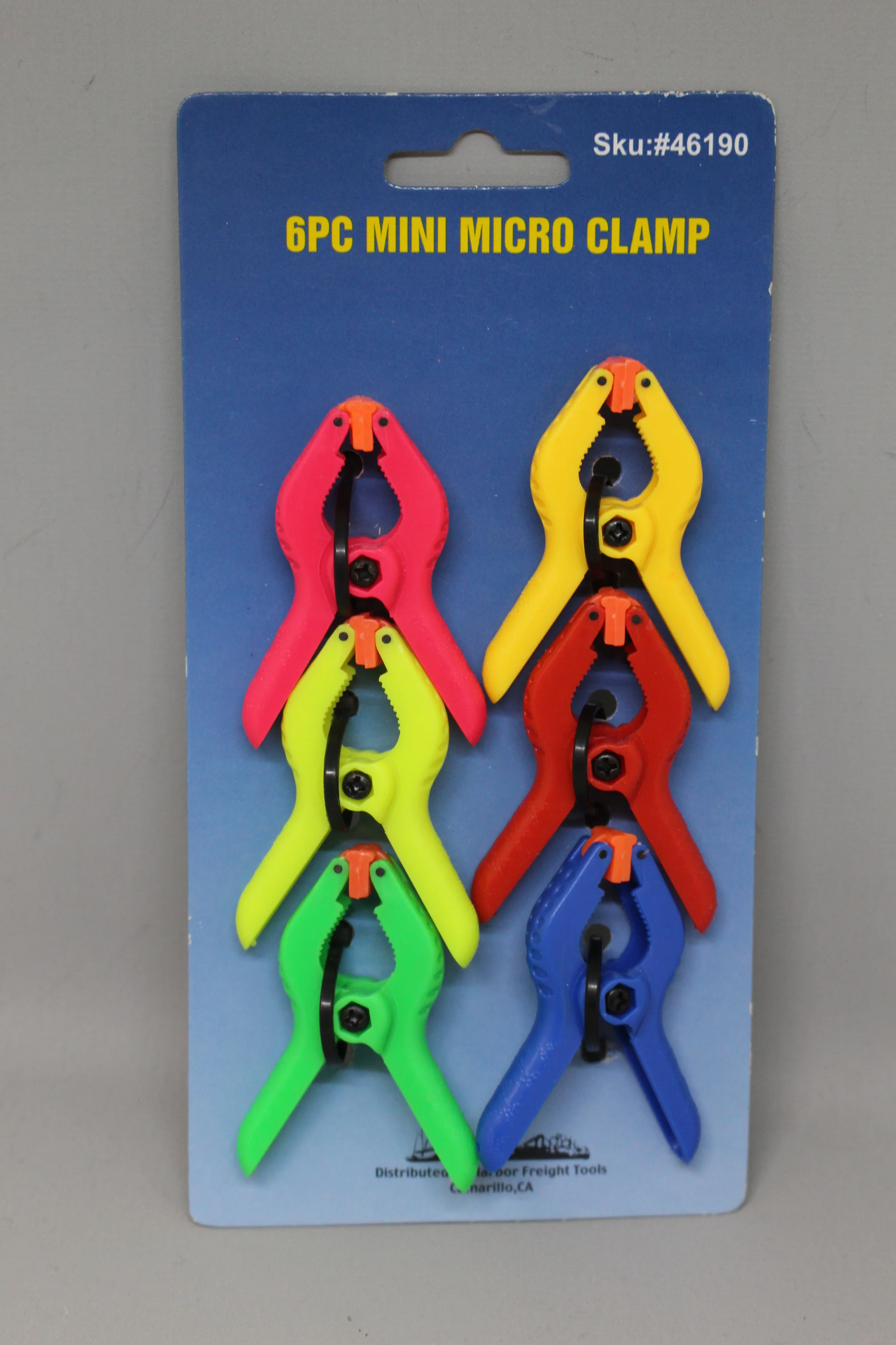 Harbor Freight 6 Piece Mini Micro Clamp Set - 46190 - New