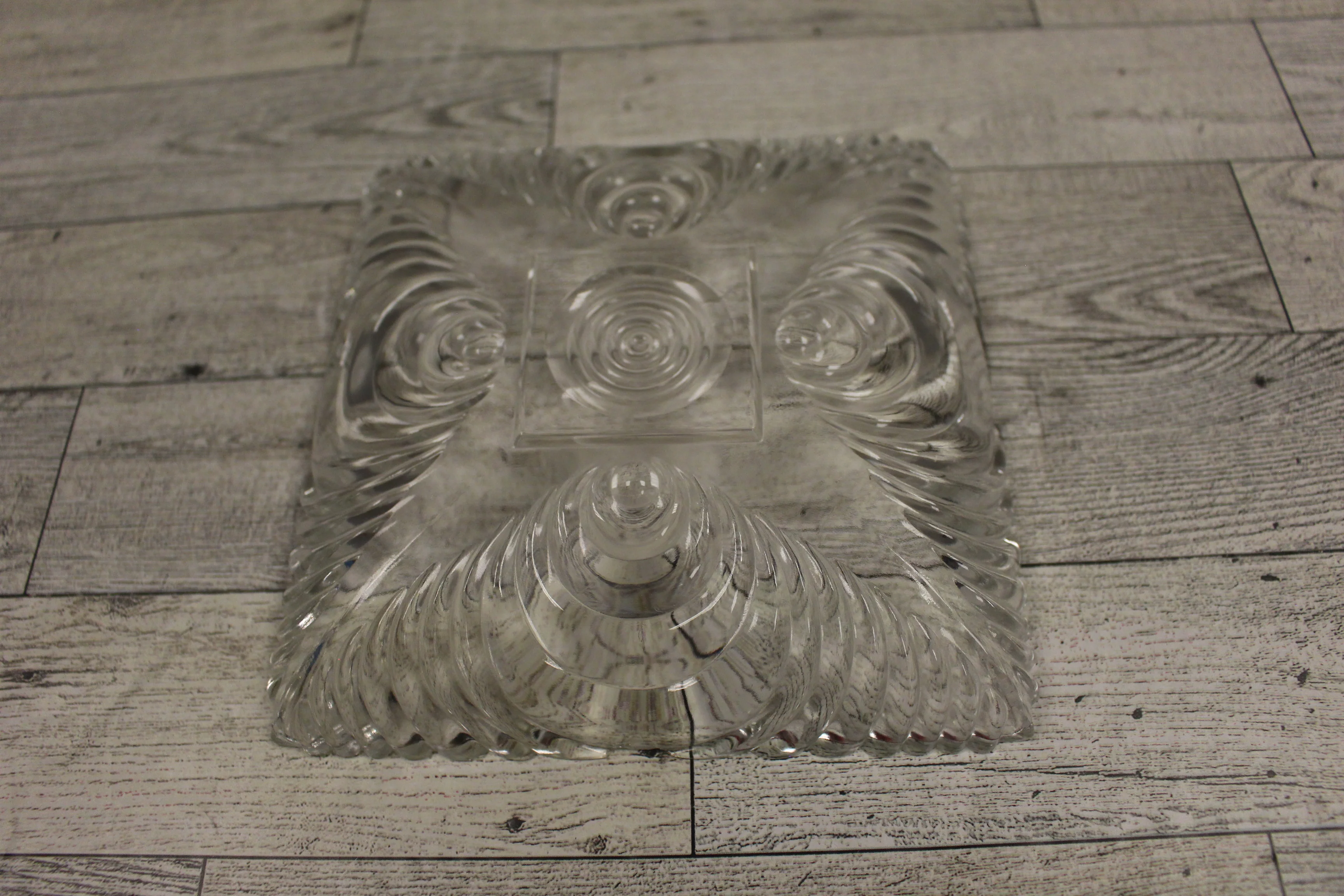 Hazel Atlas 6" Square Candy Trinket Dish - Clear - Used - Image 2