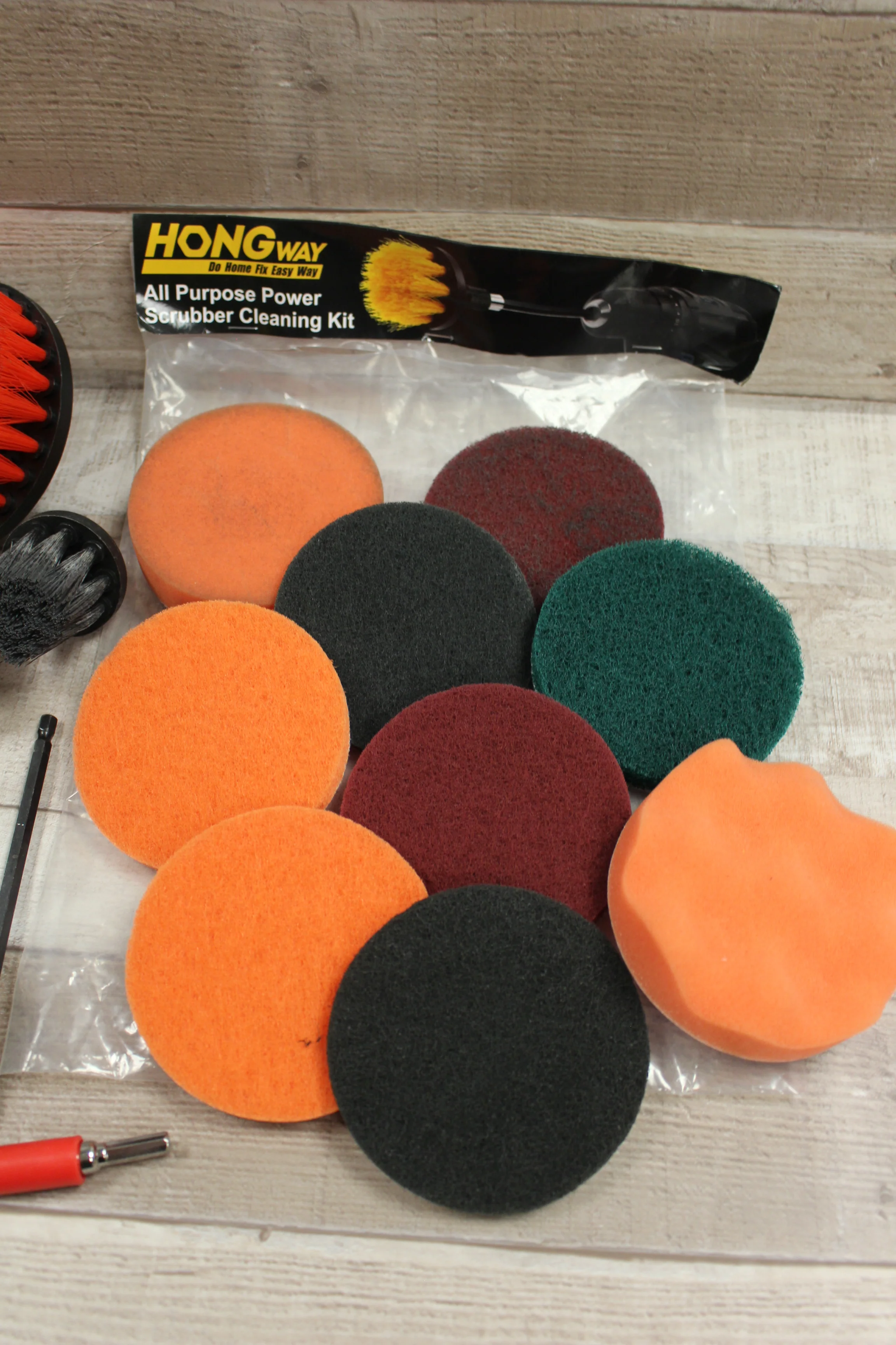 HongWay Electric Drill All Purpose Power Scrubber Cleaning Kit - Used - Image 3