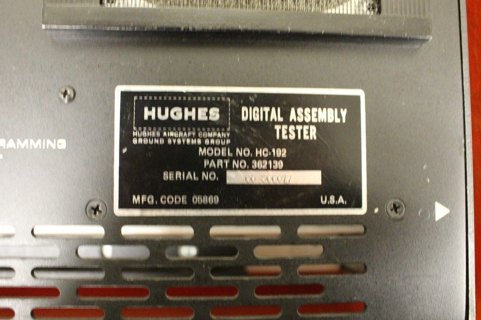 Hughes Digital Assembly Tester, Model HC-192, P/N 362139 - Image 2