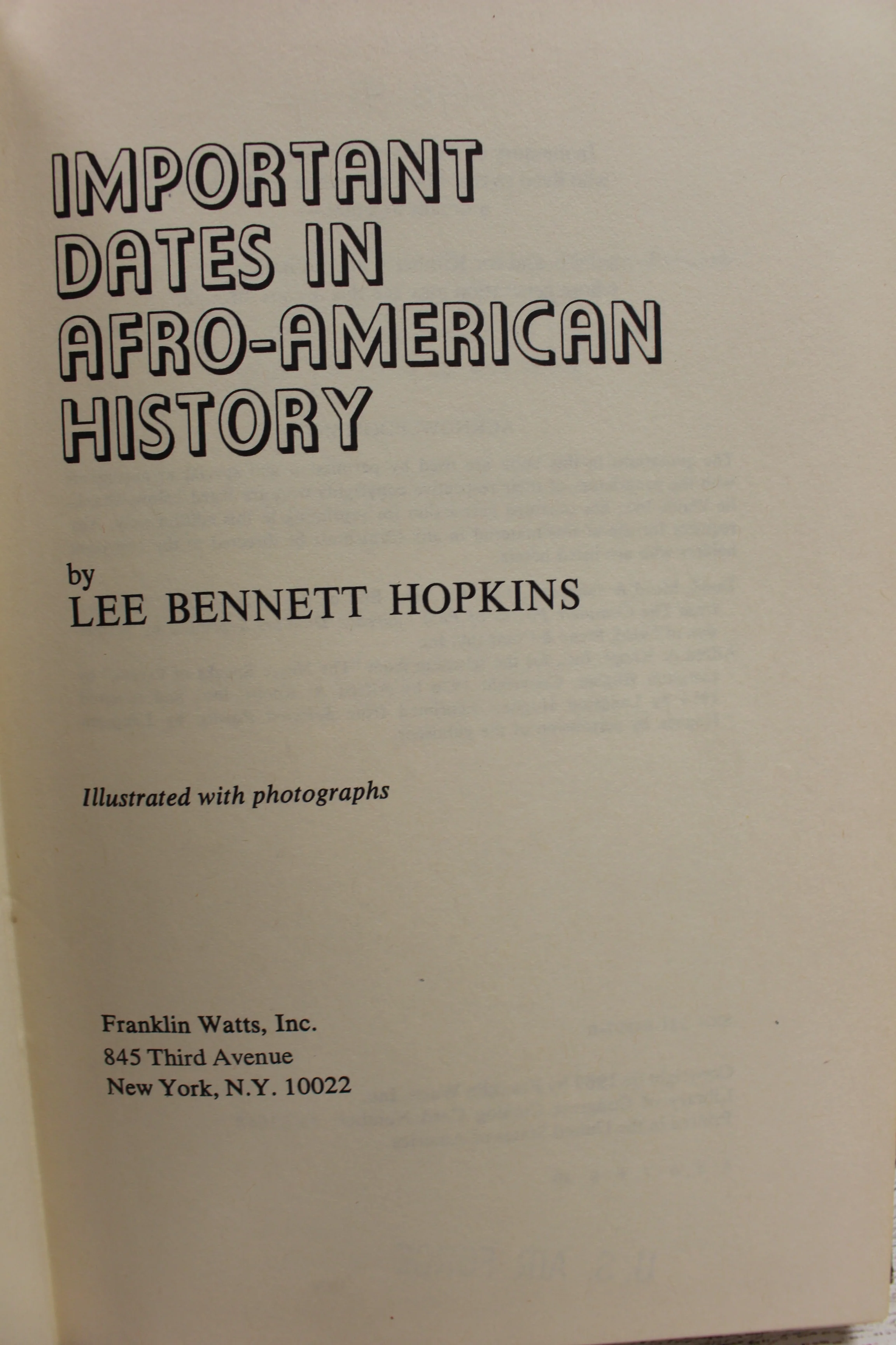Important Dates In Afro-American History by Lee Bennett Hopkins - Image 3