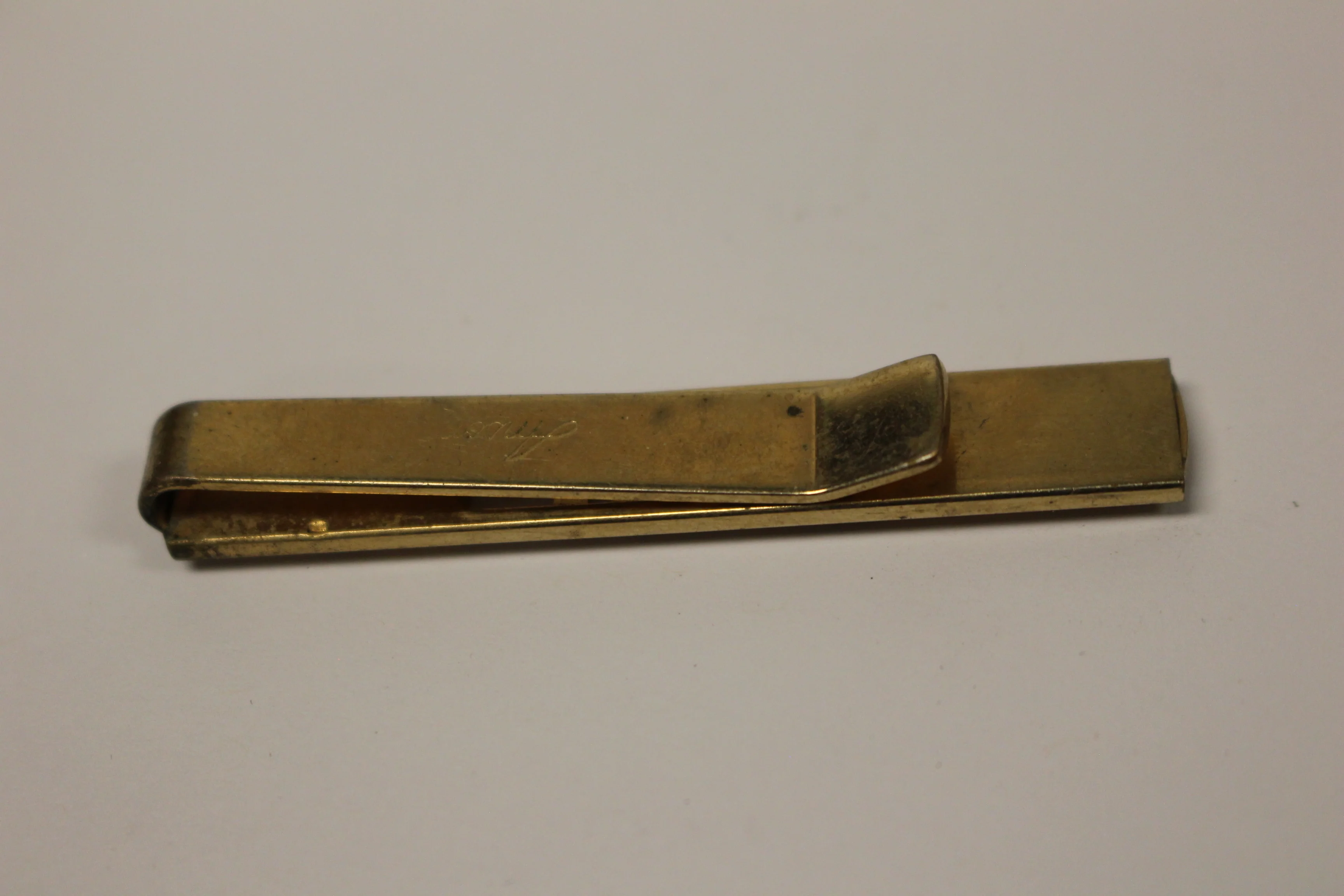 Initials JDS Tie Clasp - Gold Tone - Used - Image 2
