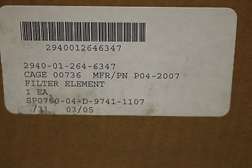 Intake Air Cleaner Filter Element - NSN: 2940-01-264-6347 - P/N: P04-2007 - New - Image 2