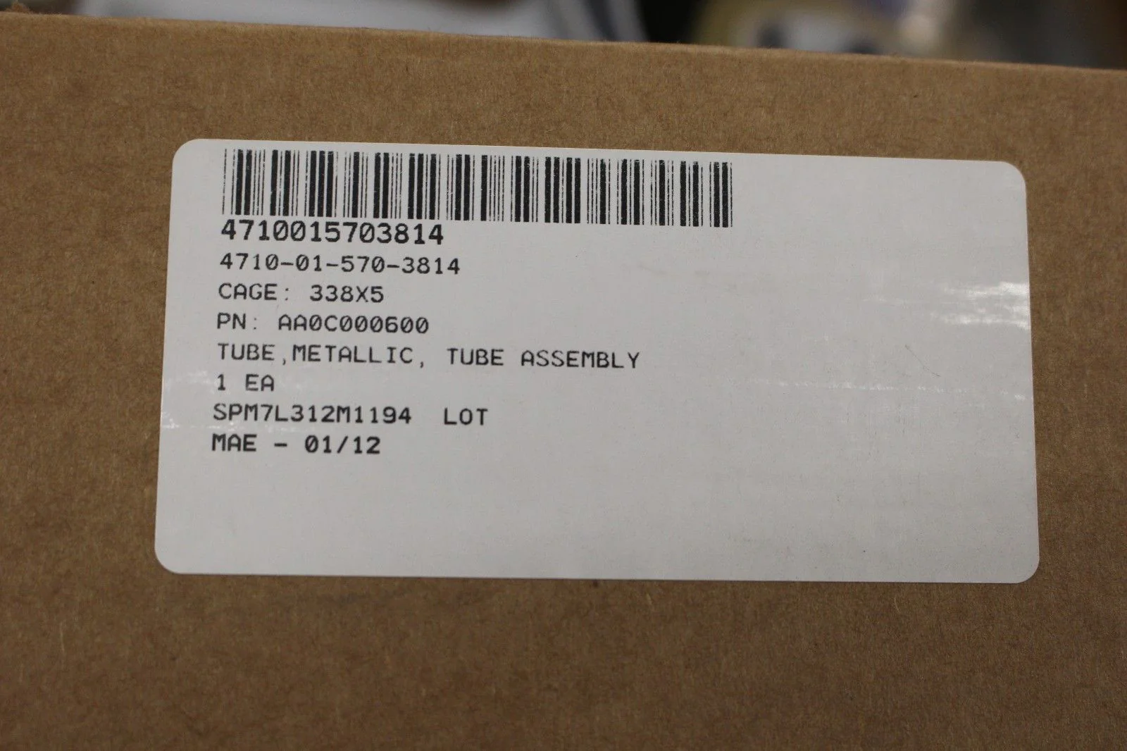International Tube Assembly, NSN 4710-01-570-3814, P/N AA0C000600, New! - Image 6