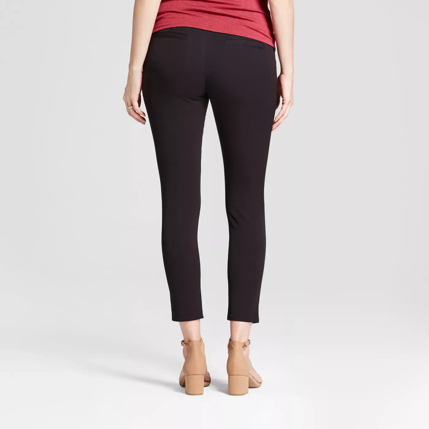 Isabel Maternity Mid-Rise Crossover Panel Cropped Skinny Maternity Trousers - 10 - Image 2