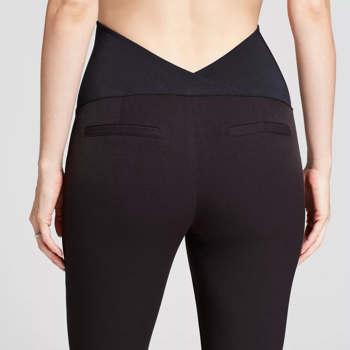 Isabel Maternity Mid-Rise Crossover Panel Cropped Skinny Maternity Trousers - 10 - Image 3