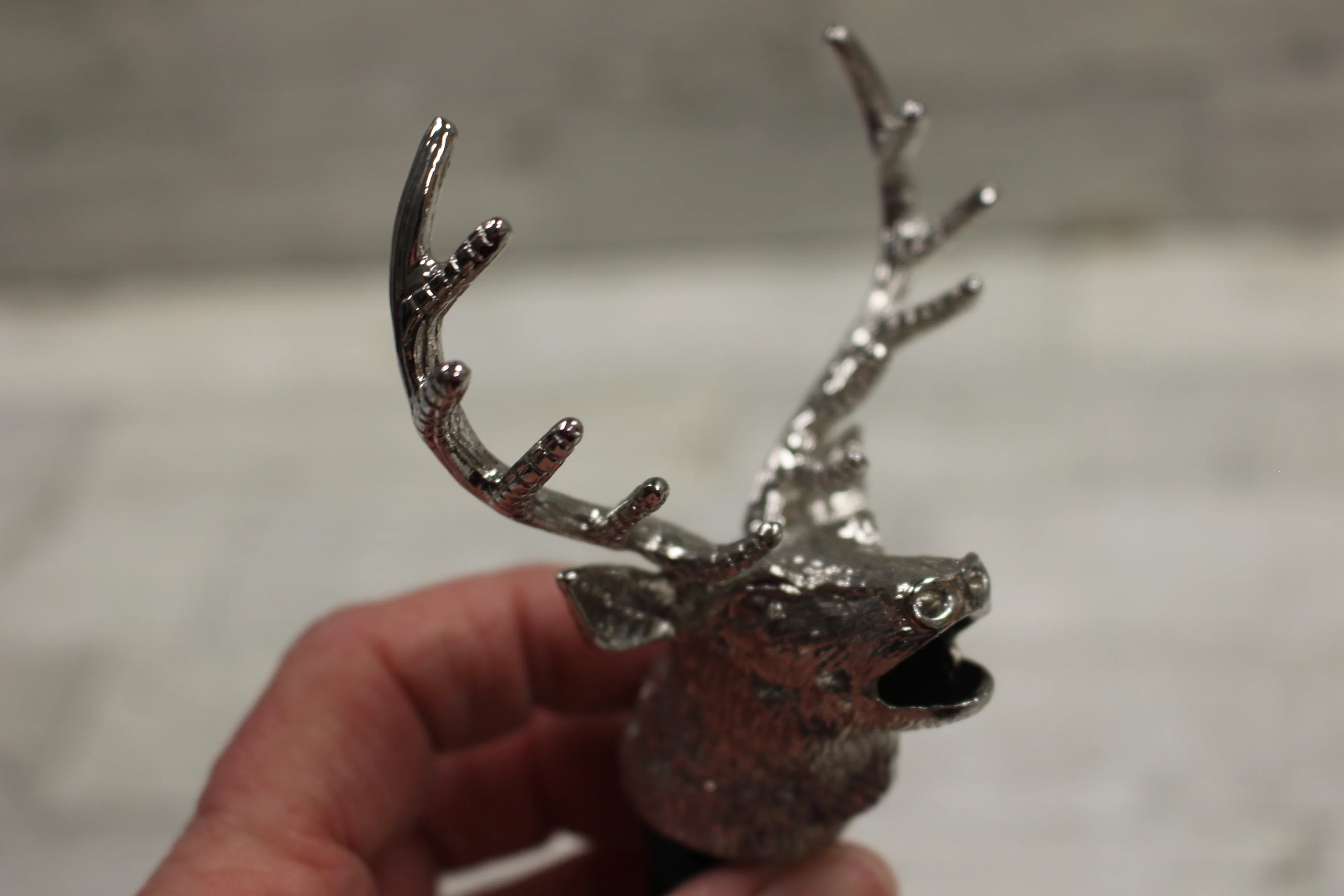 Jagermeister Genuine Silver Tone Stag Deer Wine Bottle Topper - Used - Image 2