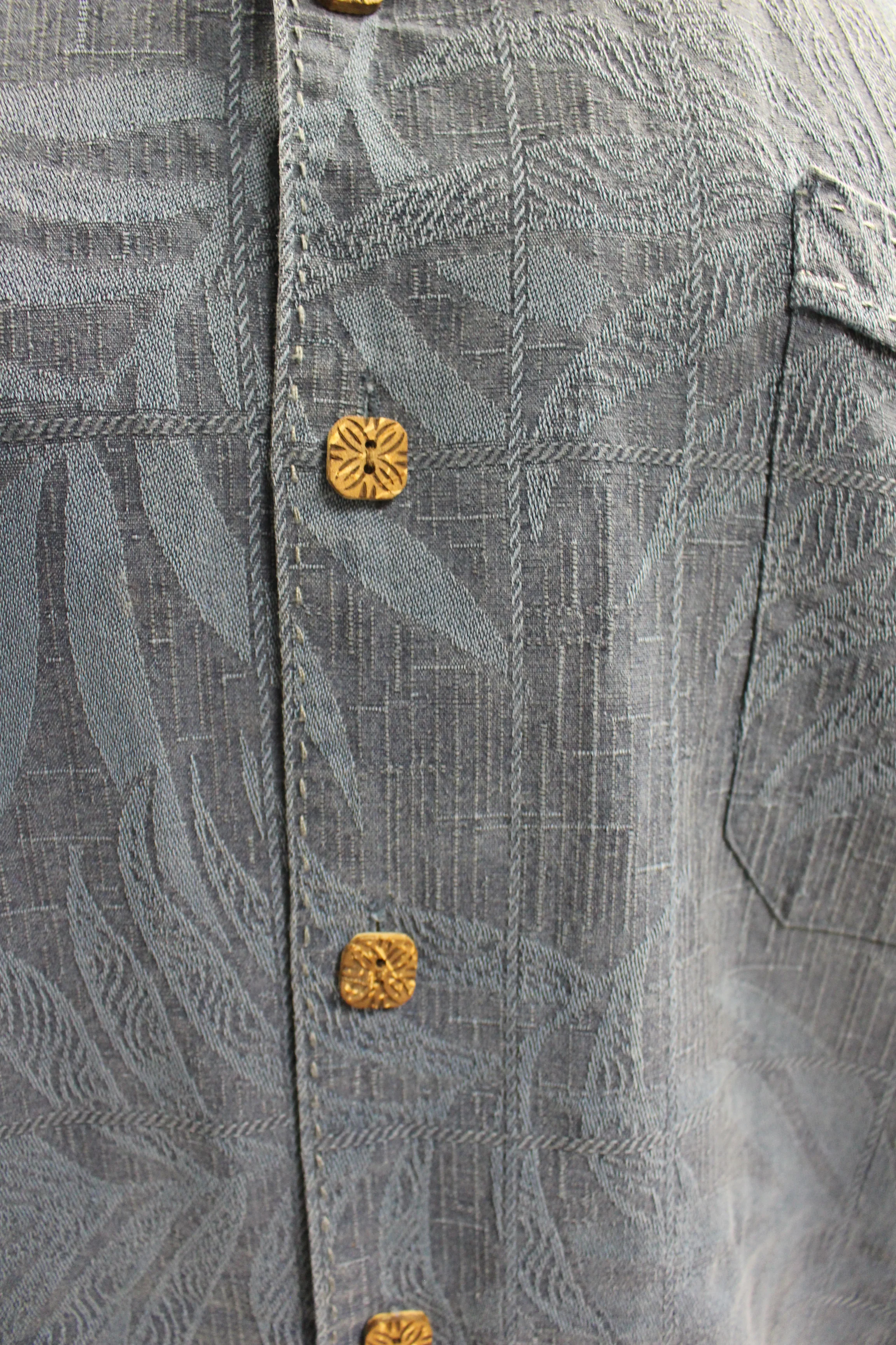 Jamaica Jaxx Men's Button Up Hawaiian Shirt Size L -Blue -Used - Image 3