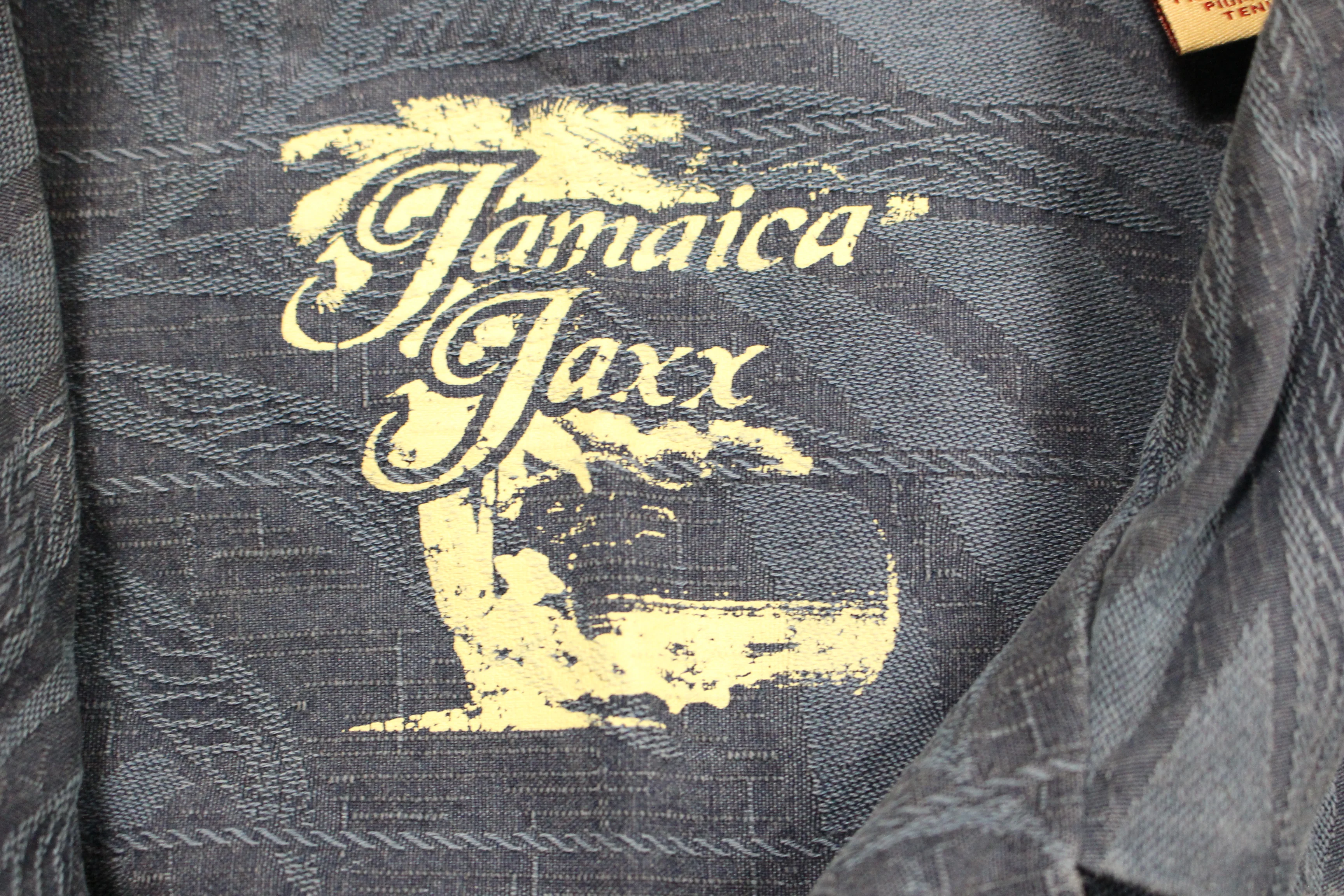 Jamaica Jaxx Men's Button Up Hawaiian Shirt Size L -Blue -Used - Image 4