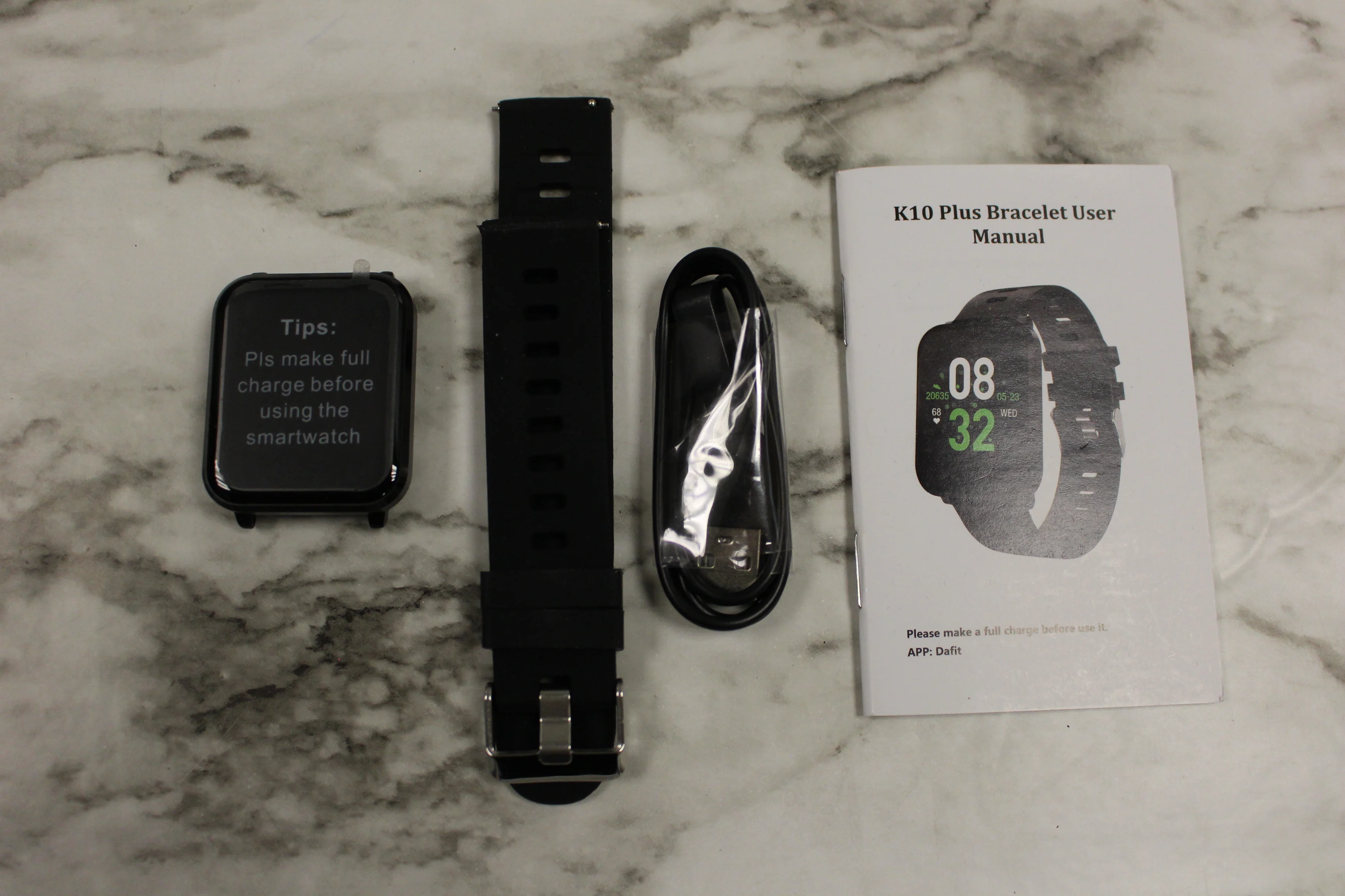 K10 Fitness Smart Watch For Working Out -Black -New