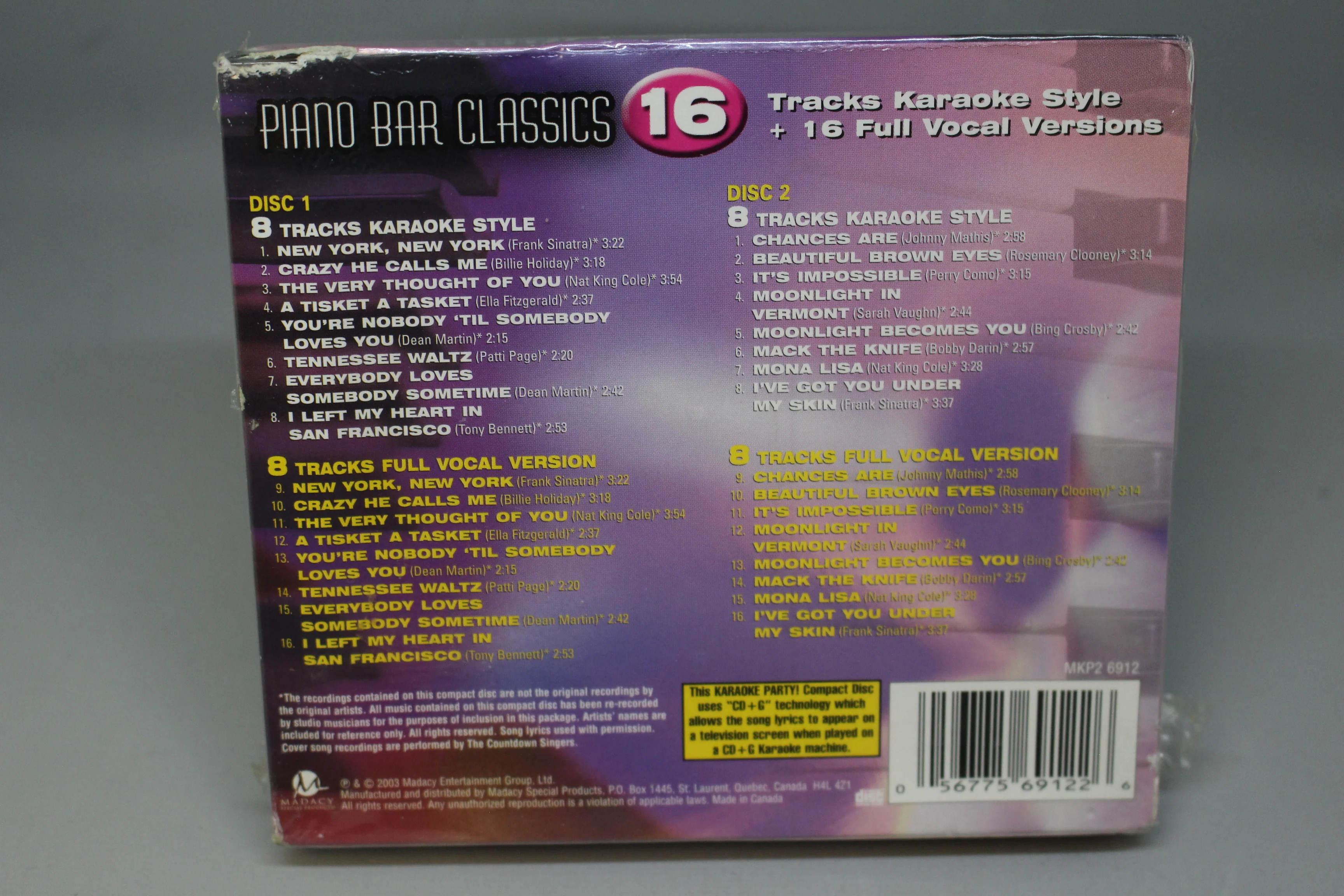 Karaoke Party Piano Bar Classics - 2 CDs - New Sealed - Image 2
