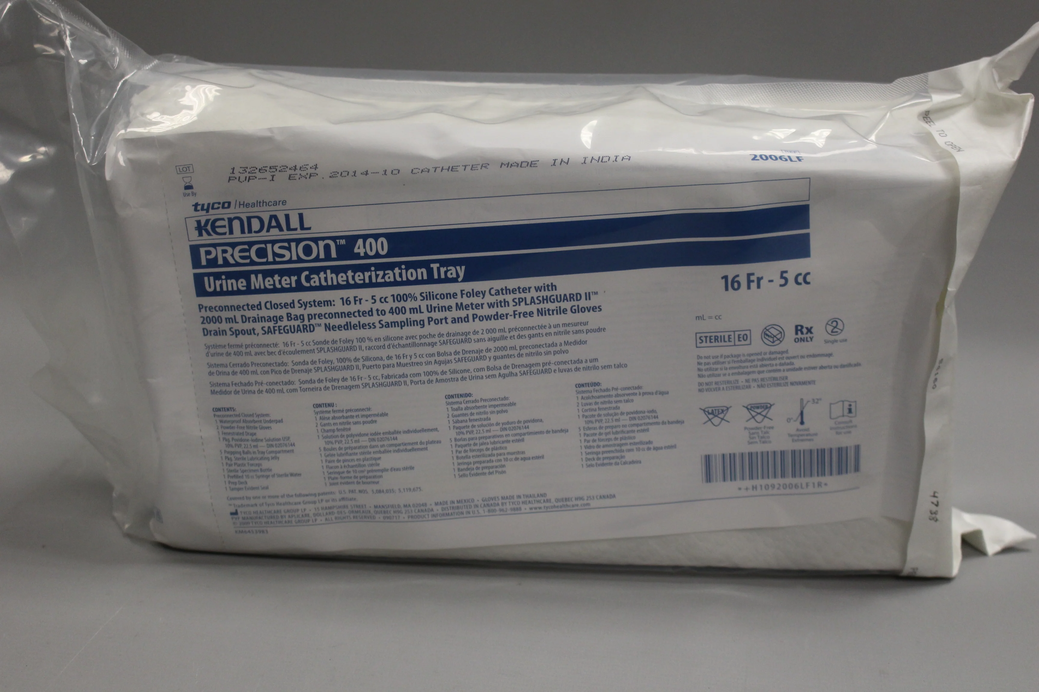 Kendall Precision 400 Urine Meter Catheterization Tray - 2006LF - New Expired