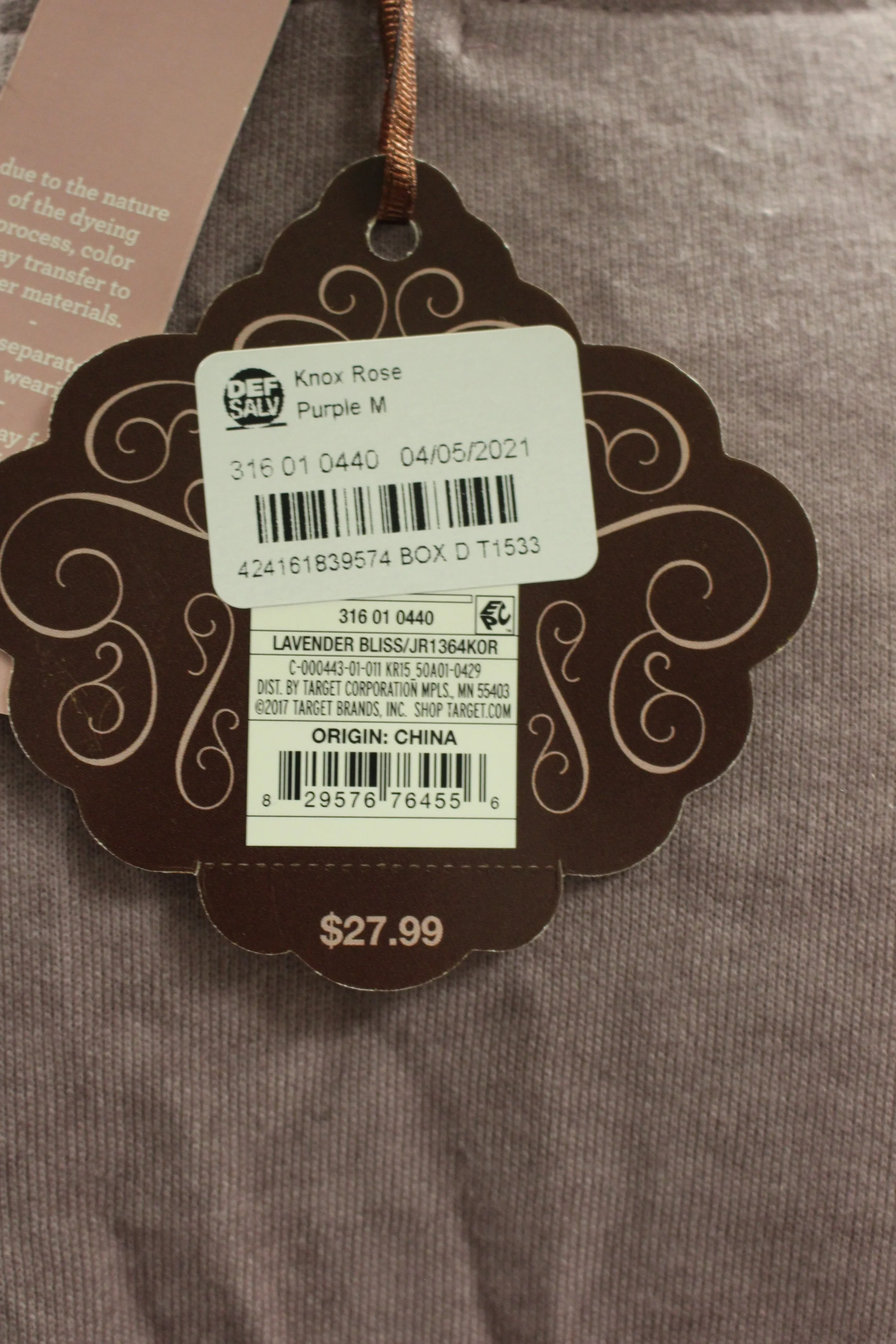 Knox Rose Dark Purple Long Sleeve Shirt - Medium - Purple - New - Image 3