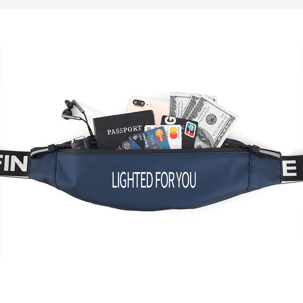 LAFALInK Fanny Pack with Headphone Jack, Zipper, & Adjustable Strap - Waterproof - Image 2