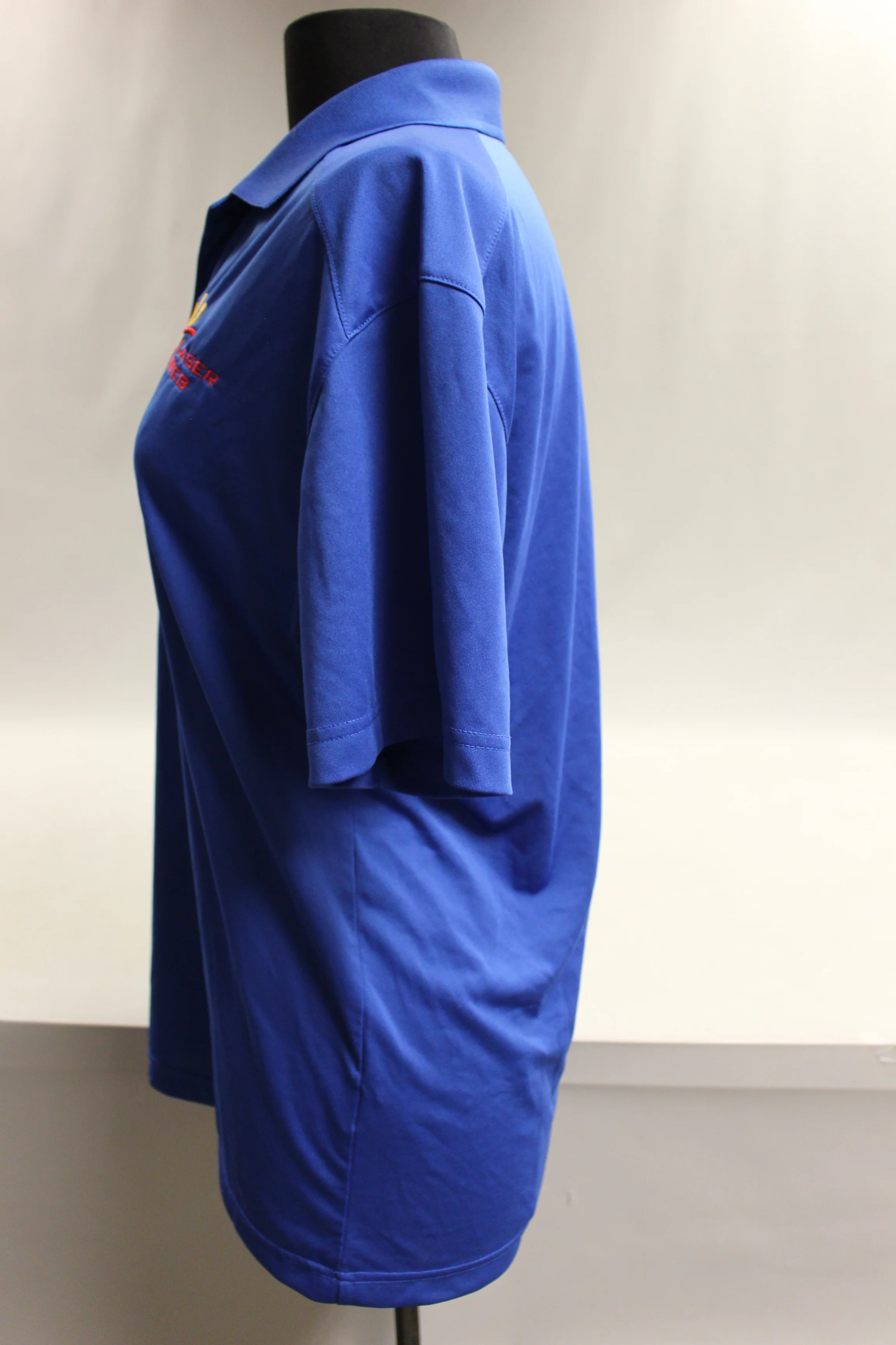 Laser Web Short Sleeve Polo Shirt - Small - Blue - Used - Image 4