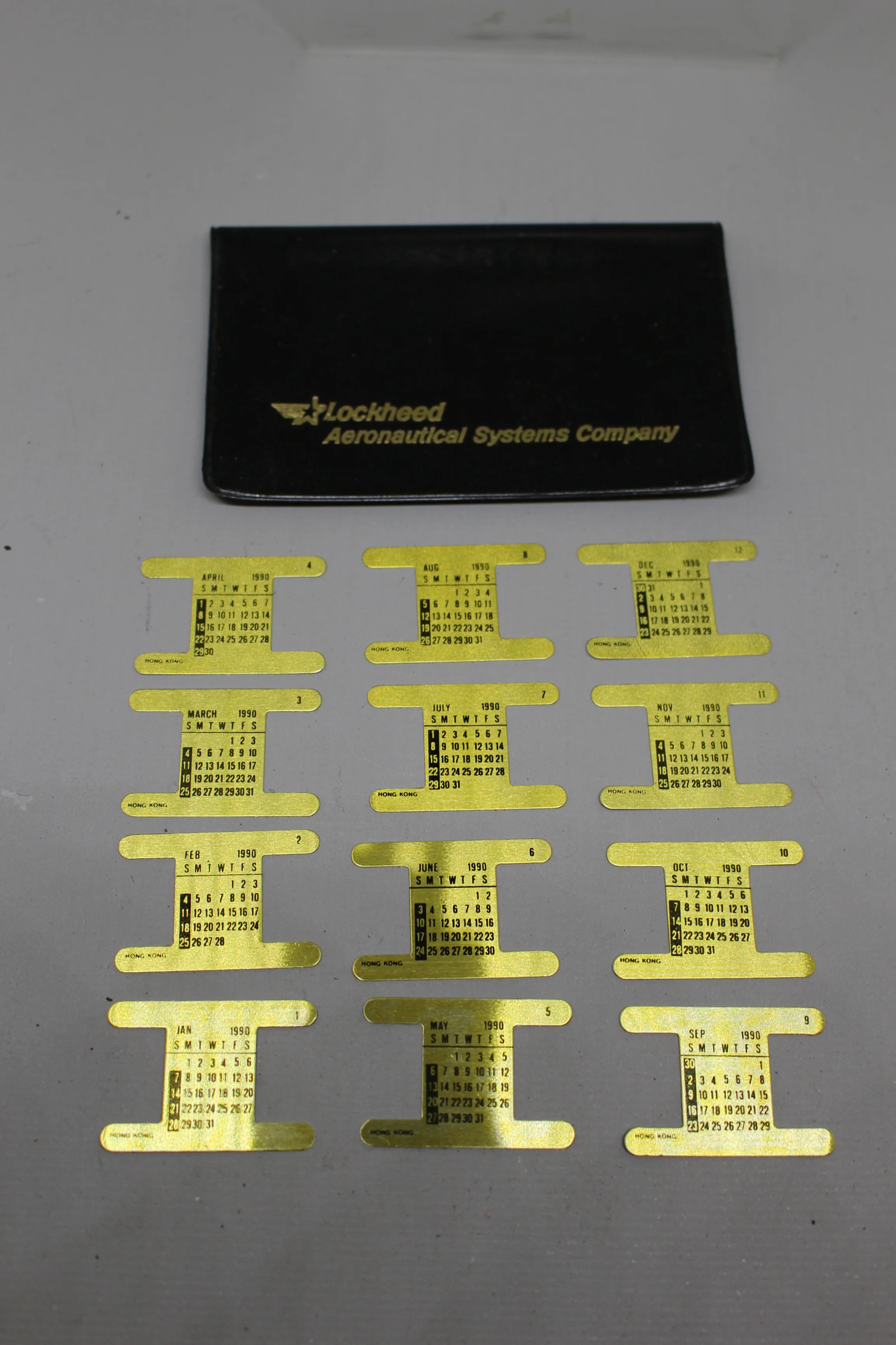 Lockheed Aeronautical Systems Company Calendar Inserts 1990 -Used