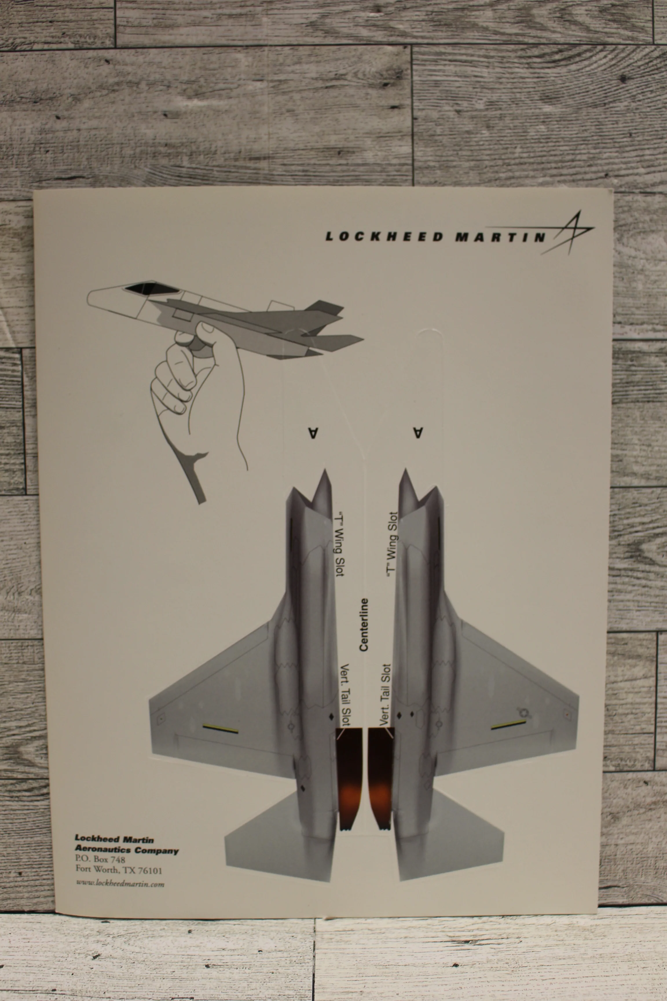 Lockheed Martin Joint Strike Fighter JSF Paper Airplane - New - Image 2